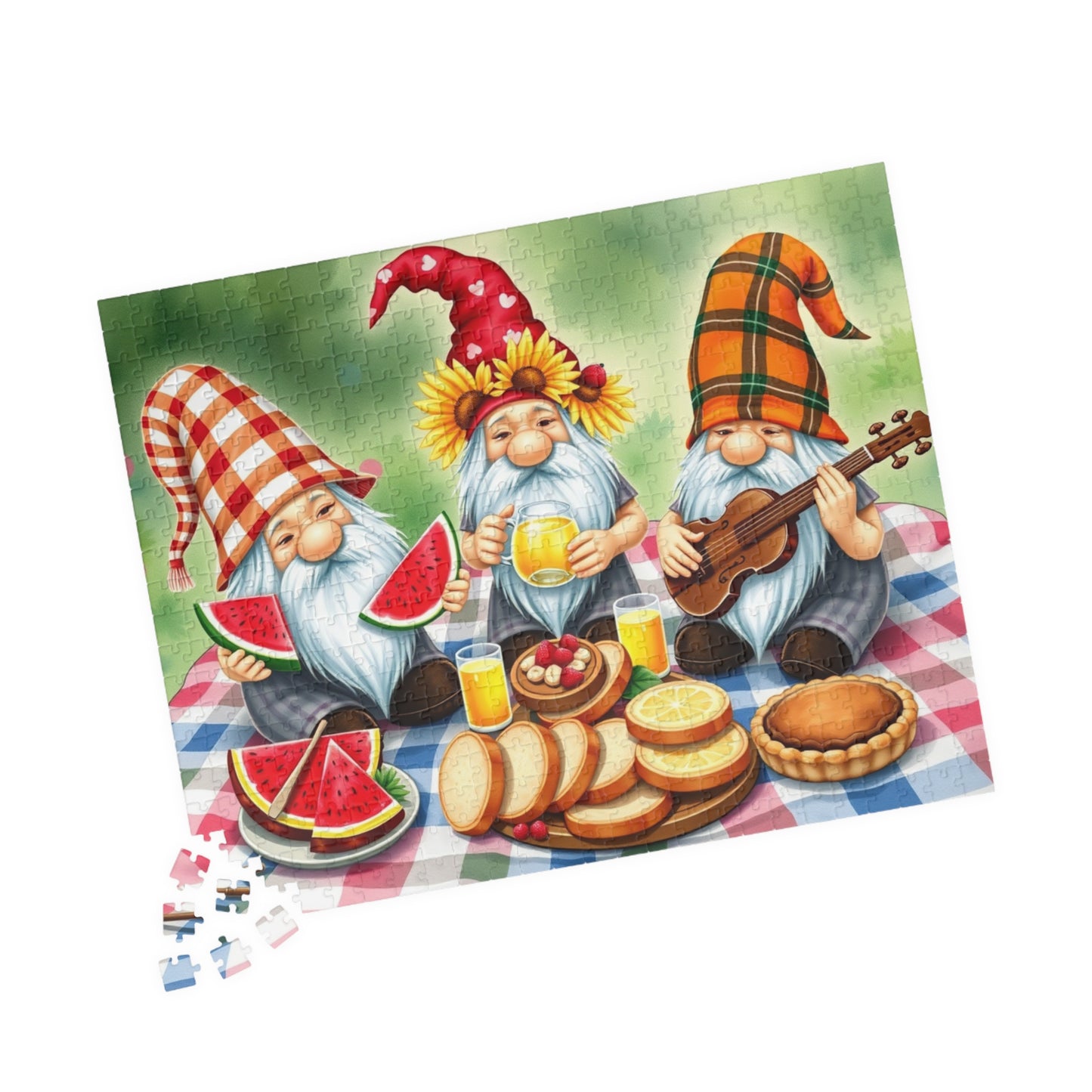 Harvest Picnic Gnome Puzzle - Autumn Themed Jigsaw Game Puzzle The Puzzle Chest