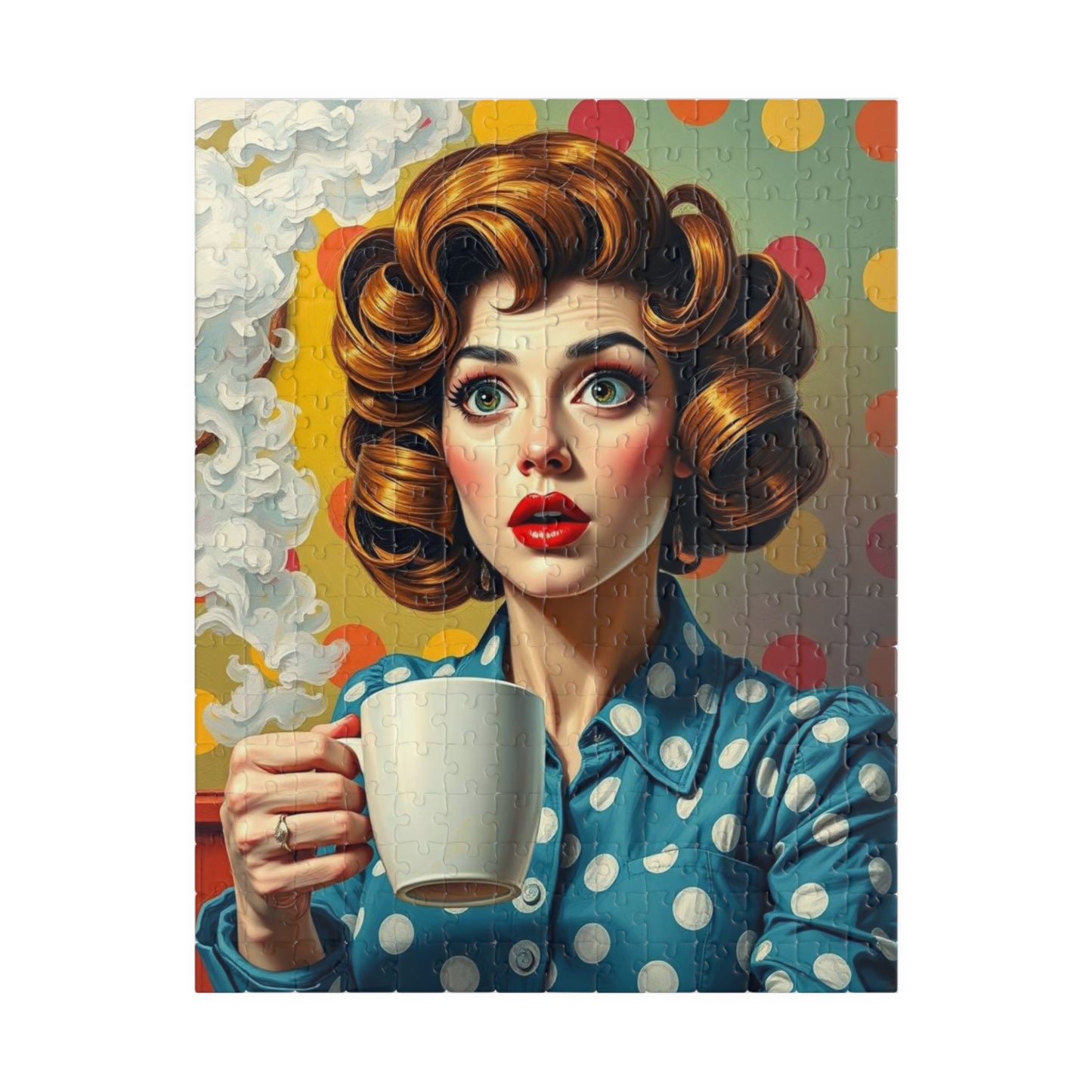 Retro Style Puzzle with Vintage Woman, 110-520 Piece Jigsaw, Perfect for Family Game Night, Nostalgic Gifts for Puzzle Lovers