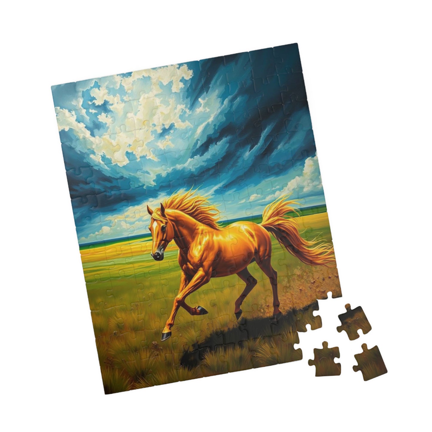 Majestic Running Horse Jigsaw Puzzle, Equestrian Gift for Animal Lover, Family Game Night, Solo Fun Mindfulness Activity, Home Entertainment Puzzle The Puzzle Chest
