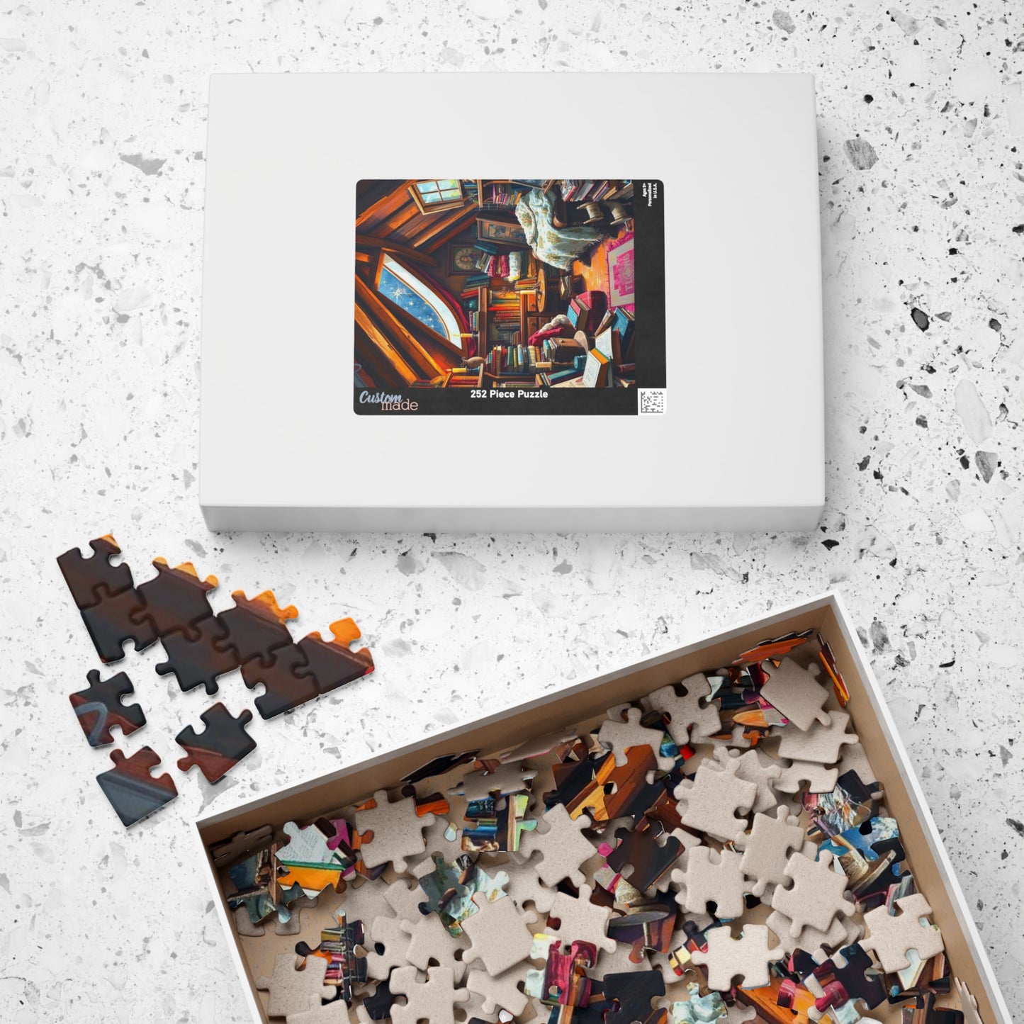 Cozy Winter Attic Jigsaw Puzzle - 110, 252, 520, 1014-piece Dreamy Room, Ideal Gift for Puzzle Lover, Quiet Home Activity, Fun Family Night
