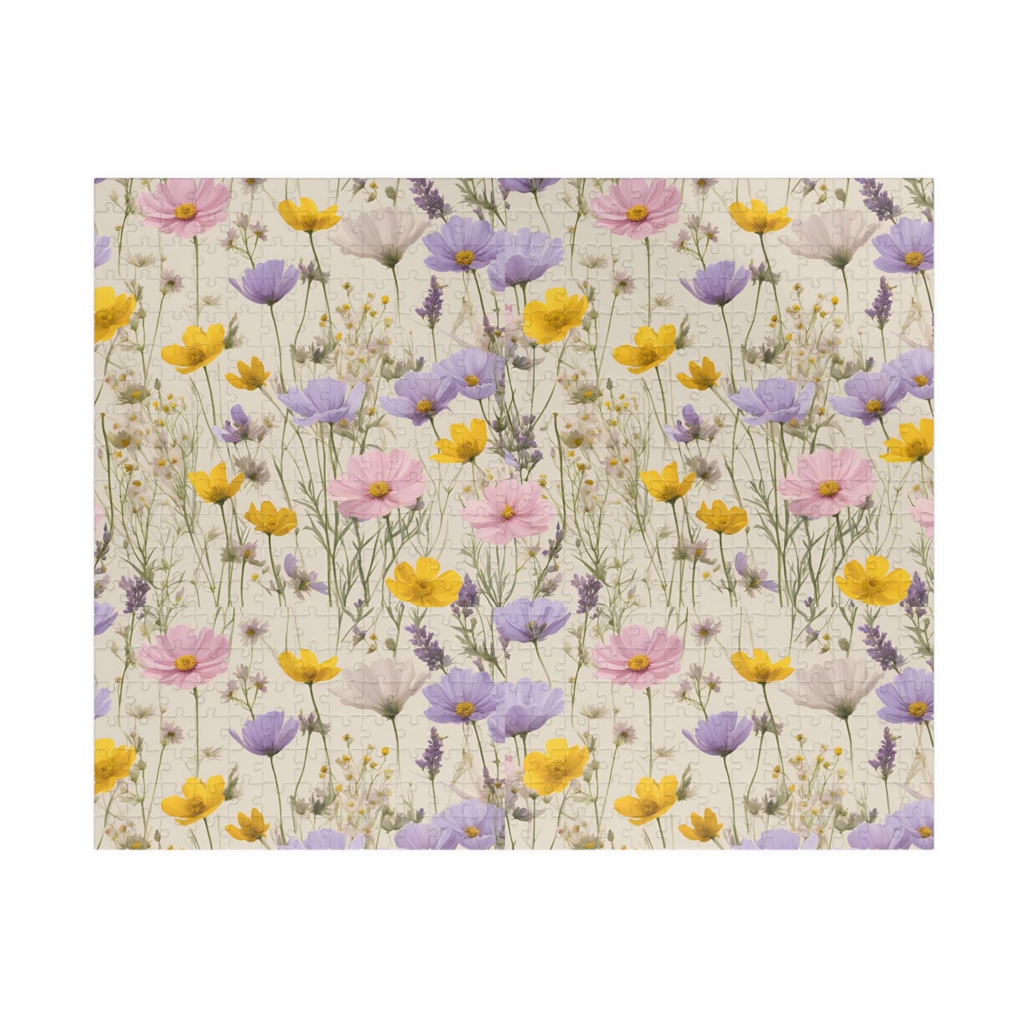 Pastel Wildflower Jigsaw Puzzle, 110-1014 Piece Game for Adults Relaxing Activity, Floral Art Project, Flower DIY Frameable Decor 520 pcs (Horizontal) Puzzle The Puzzle Chest