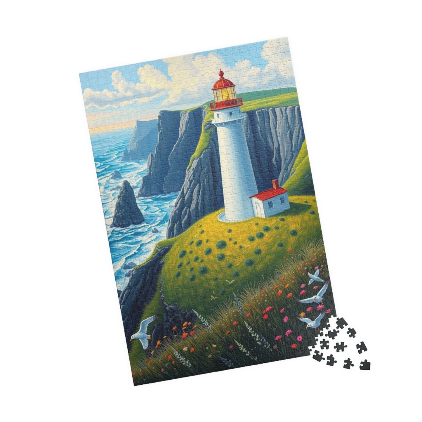 Lighthouse Puzzle - 110 252 520 1014-Piece, Coastal Decor, Gift for Puzzle Lovers, Ocean Scene Challenge, Family Activity Puzzle The Puzzle Chest