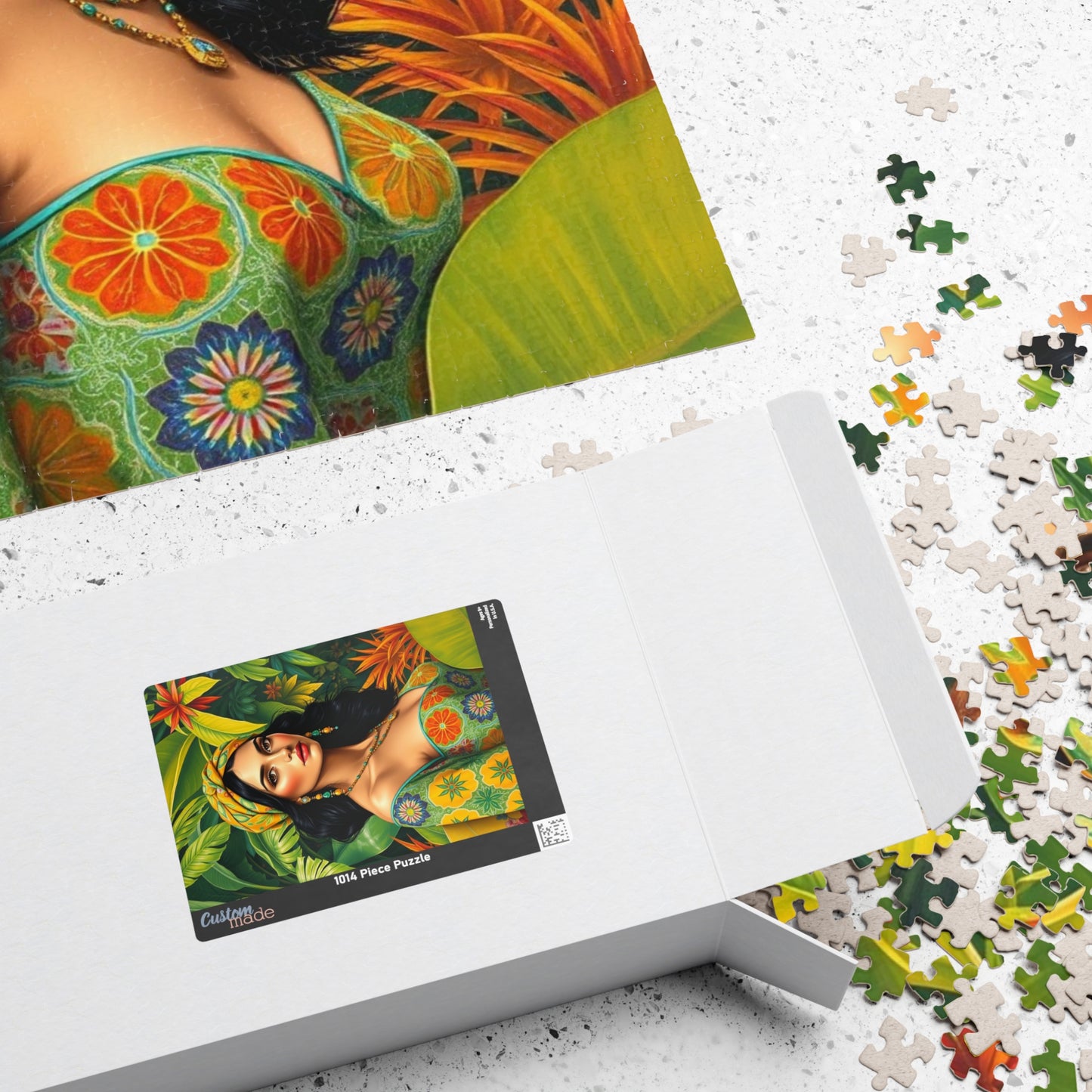 Tropical Vibes Puzzle - Woman Portrait, 110-1014 Piece Jigsaw Game for Relaxation, Thoughtful Gift for Adults, Home Entertainment Puzzle The Puzzle Chest