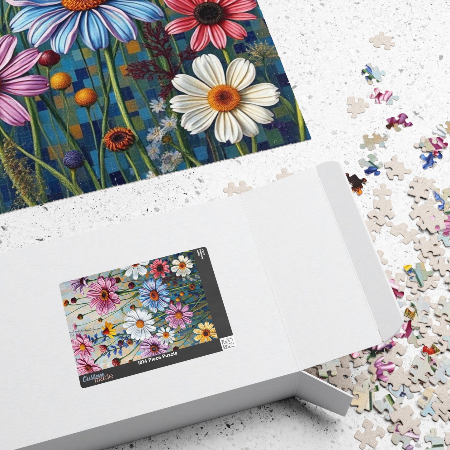 Floral Mosaic Puzzle - Beautiful Flower Design, Jigsaw Game for Nature Lovers Art Enthusiasts, Family Fun Game Puzzle The Puzzle Chest