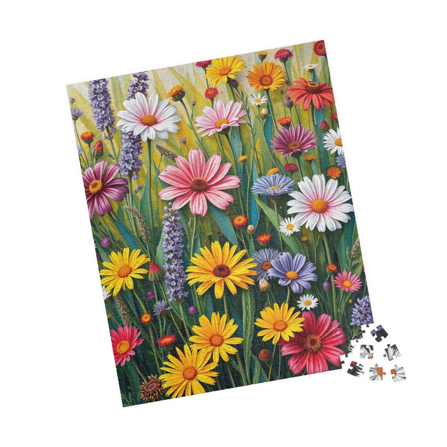 Floral Puzzle, Colorful Flower Jigsaw, Nature-Themed Family Game Puzzle The Puzzle Chest
