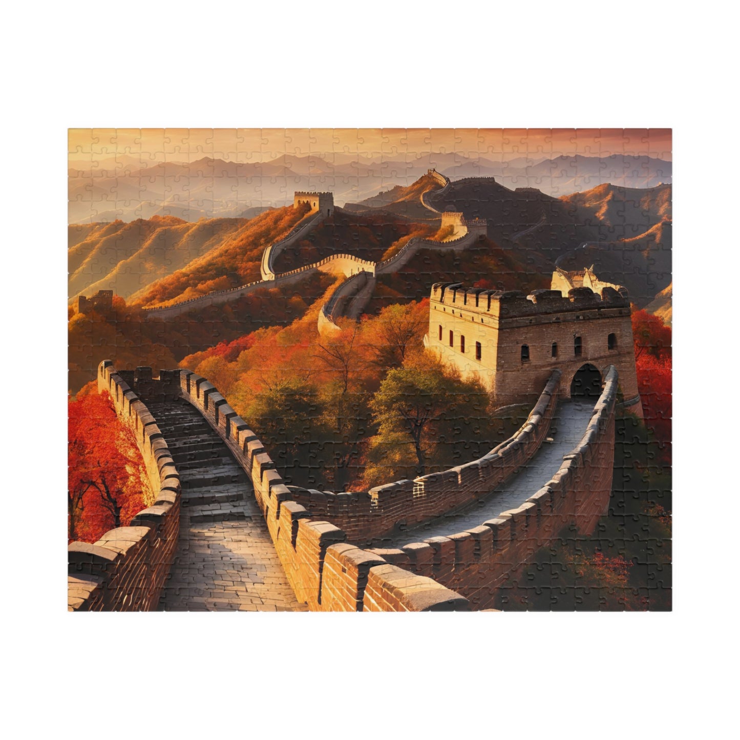 Great Wall of China Jigsaw Puzzle, Autumn Nature Landscape Tabletop Game, Puzzle Enthusiasts History Lovers, Fun Family Activity Game Night 520 pcs (Horizontal) Puzzle The Puzzle Chest