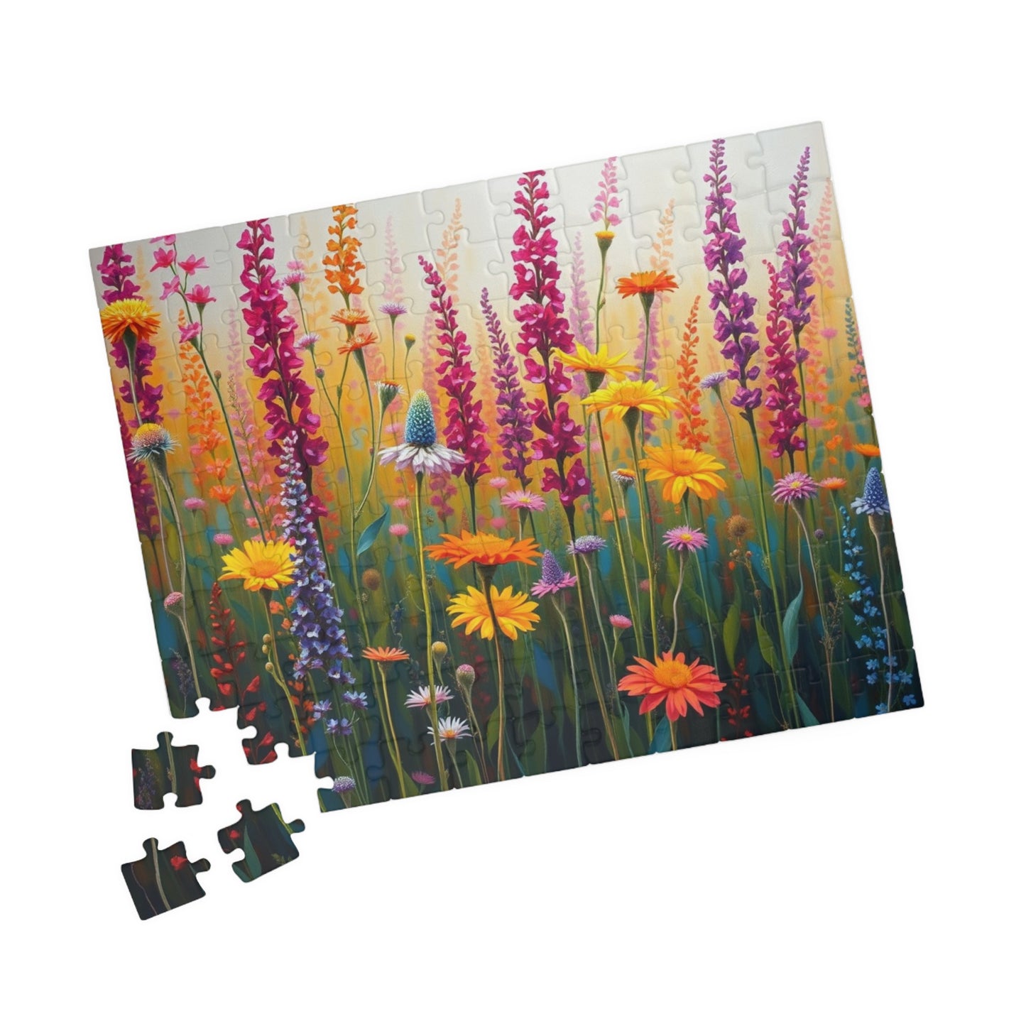 Floral Serenity Puzzle, Jigsaw Puzzle Game for Home Entertainment, Gift for Nature Lovers, Family Night, Mindfulness Activity, Brain Teaser Puzzle The Puzzle Chest