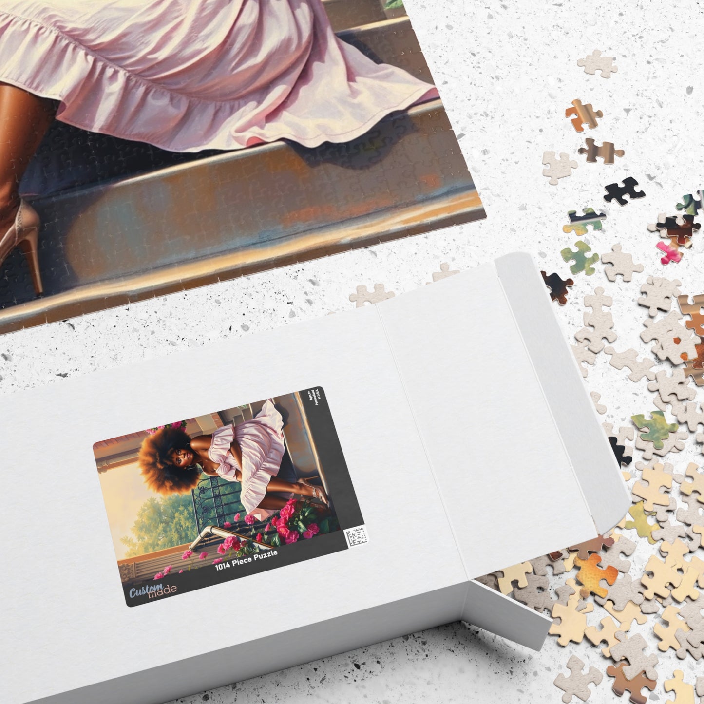 African American Woman Puzzle, Black Lady on Porch Jigsaw Game, Afrocentric Gift for Adults, Unique Puzzle Black Art Puzzle The Puzzle Chest