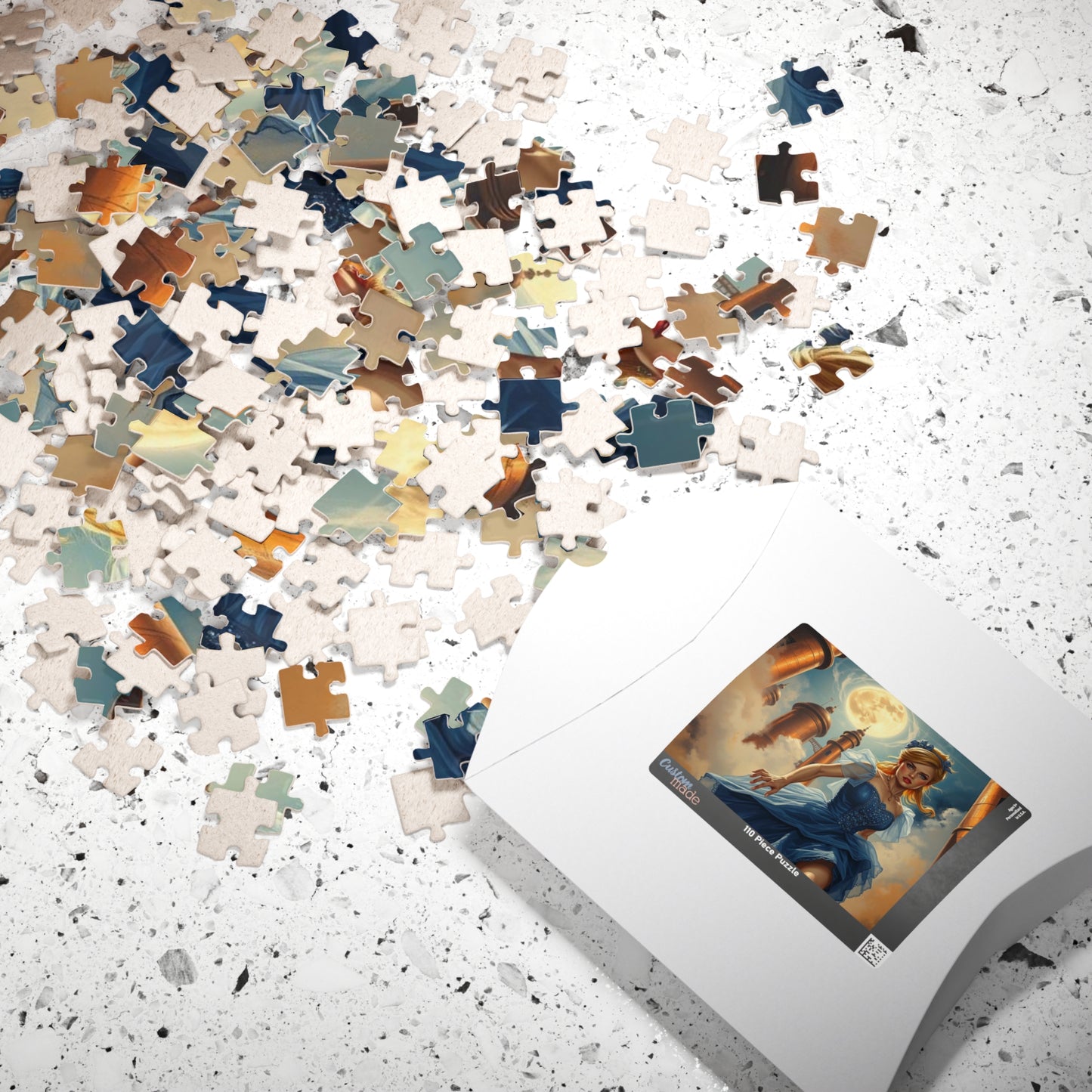 Cinderella at Midnight Jigsaw Puzzle, Whimsical Steampunk Puzzle, Vintage Fantasy Princess Puzzle, Dreamy Steampunk Art Print Gift for Adult Puzzle The Puzzle Chest