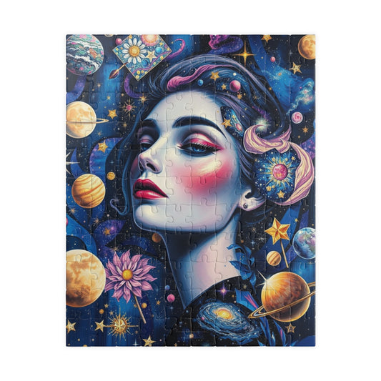Celestial Elements Puzzle, Space-Themed Jigsaw Game, Family Activity, Quiet Pastime, Unique Gift for Space Lover Puzzle Enthusiast, Hobby 110 pcs (Vertical) Puzzle The Puzzle Chest