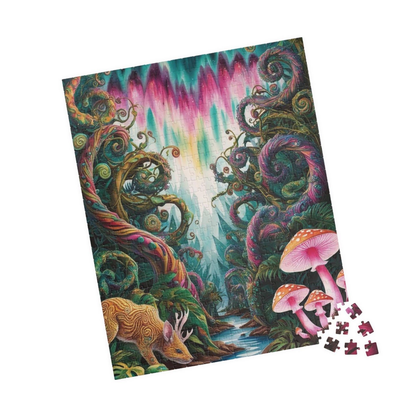 Trippy Jigsaw Puzzle, Vibrant Kaleidoscopic Jungle Scene, Relaxing Solo Game, Puzzle Enthusiasts Entertainment, Puzzling Activity for Adults Puzzle The Puzzle Chest