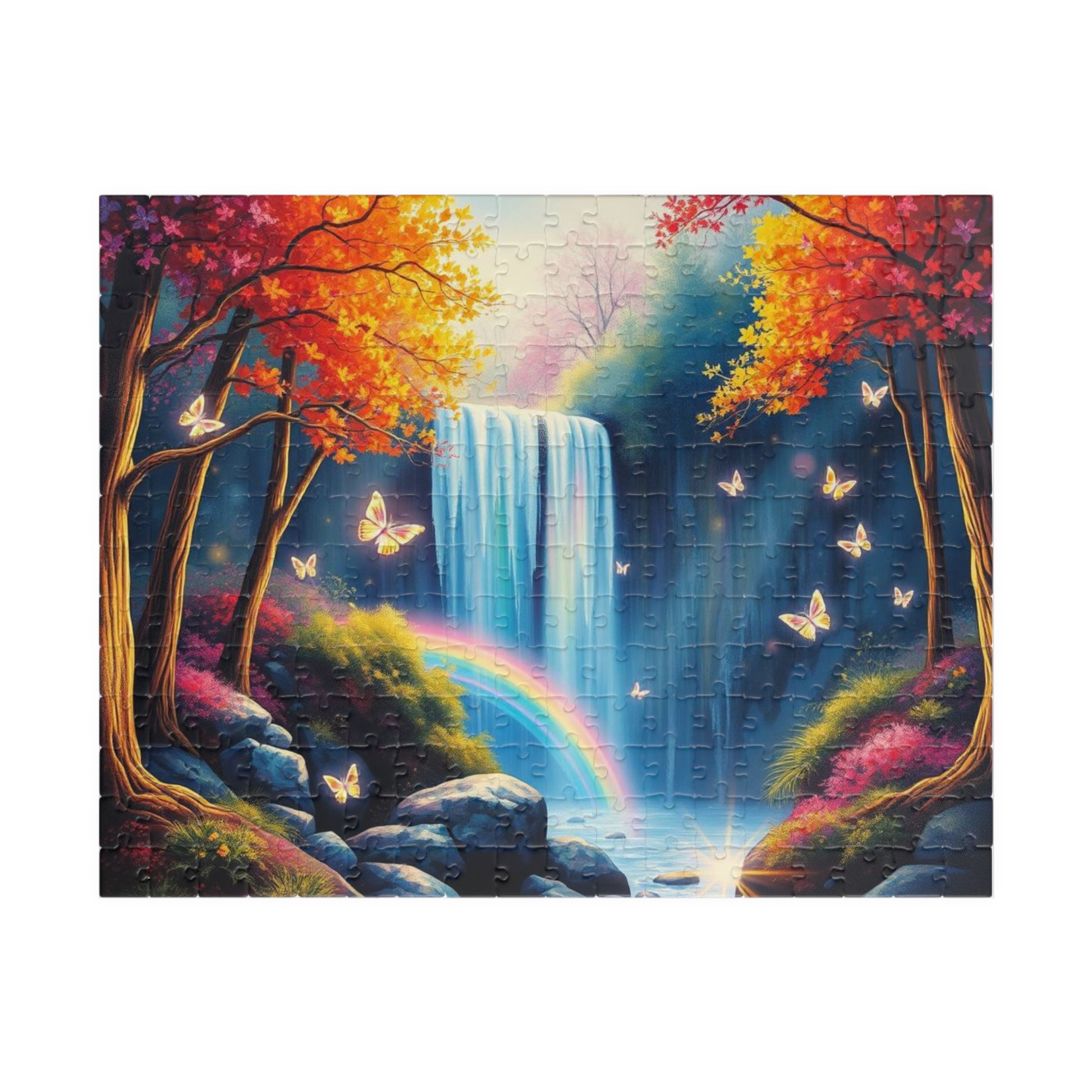 Serene Waterfall Puzzle, Nature Themed Jigsaw Puzzle for Adults, 110-1014 Piece, Family Game Night, Gift for Nature Lover 252 pcs (Horizontal) Puzzle The Puzzle Chest