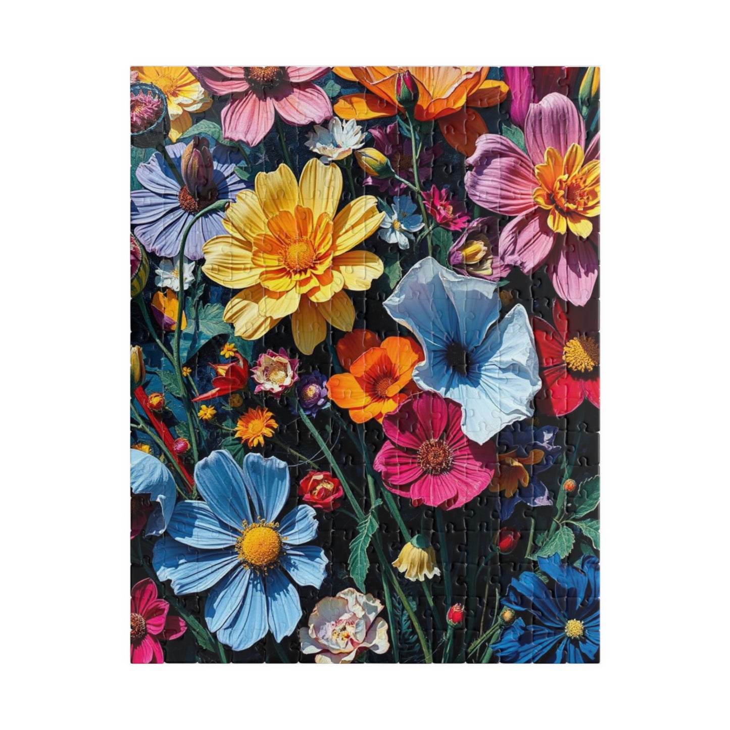Floral Jigsaw Puzzle, Colorful Flower Game, Friend Gift for Garden Lover, Family Game Night, Home Entertainment Brain Teaser 252 pcs (Vertical) Puzzle The Puzzle Chest