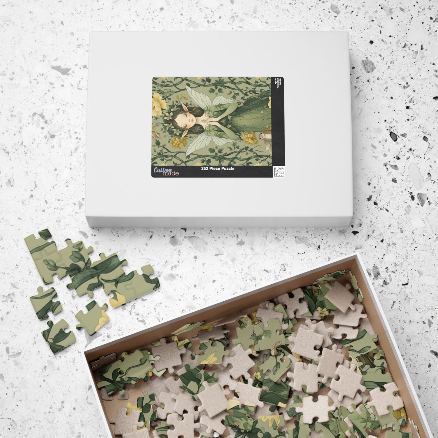 Delicate Fairy Vintage Jigsaw Puzzle Game with Cascading Flowers, Best for Gifting on Birthday, Puzzle Lover, Stress Relief Leisure Activity Puzzle The Puzzle Chest