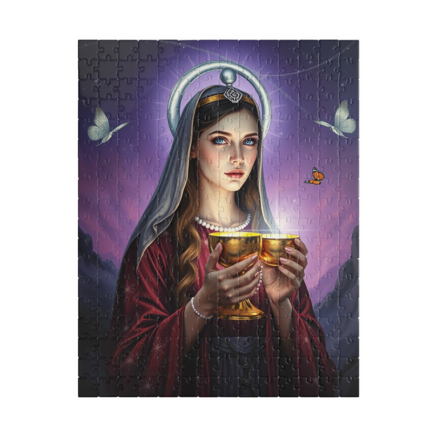 Radiant Priestess Puzzle, Enchanting Mythical Maiden 110-1014 Piece Jigsaw Game, Best Gift for Art Lovers, Family Fun, Home Decor, Unique 252 pcs (Vertical) Puzzle The Puzzle Chest
