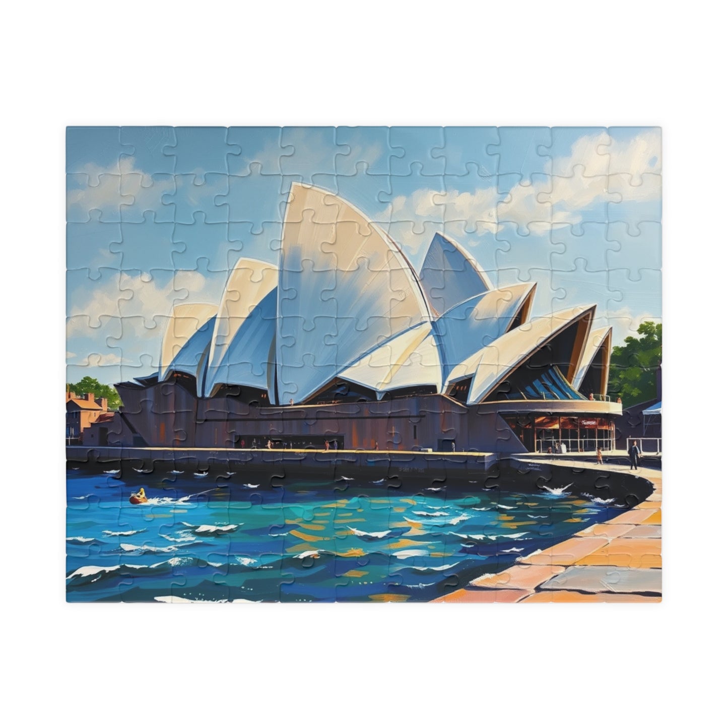 Sunny Day Sydney Opera House Puzzle, Famous Landmark Jigsaw Game, Art Lovers and Enthusiasts, Unique Gift for Traveler, Entertaining Pastime 110 pcs (Horizontal) Puzzle The Puzzle Chest