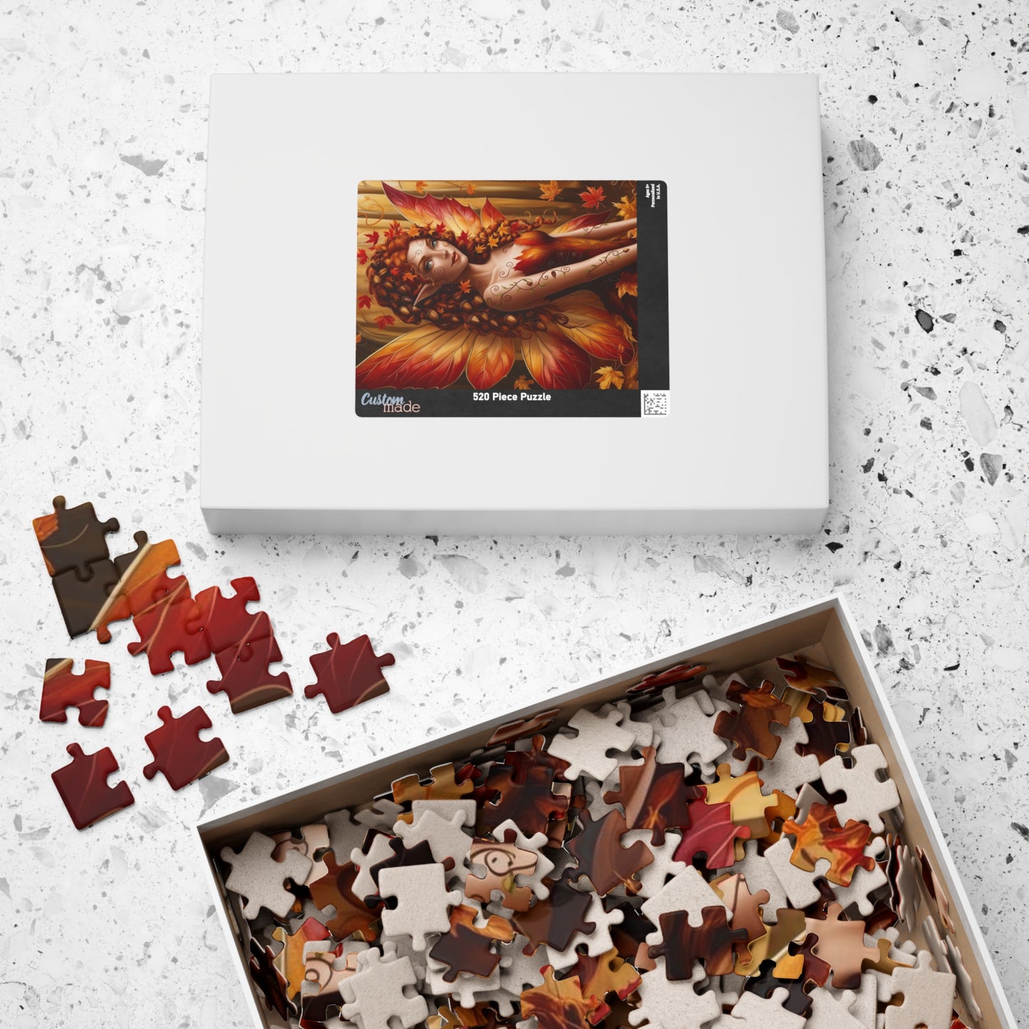 Autumn Fairy Puzzle - Enchanting Fall Artwork, 110, 252, 520, 1014-piece, Gift for Puzzle Lovers, Cozy Nights, Relaxing Activities, Family Puzzle The Puzzle Chest
