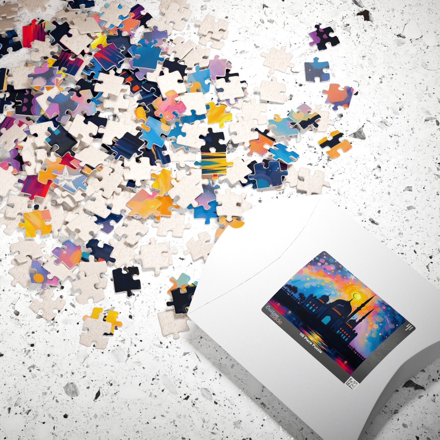 Colorful Islamic Mosque Jigsaw Puzzle for Adults, Family Activity or Solo Fun, Mindful Gift for Muslim Puzzle Art Lover, Brain Teaser, Hobby Puzzle The Puzzle Chest