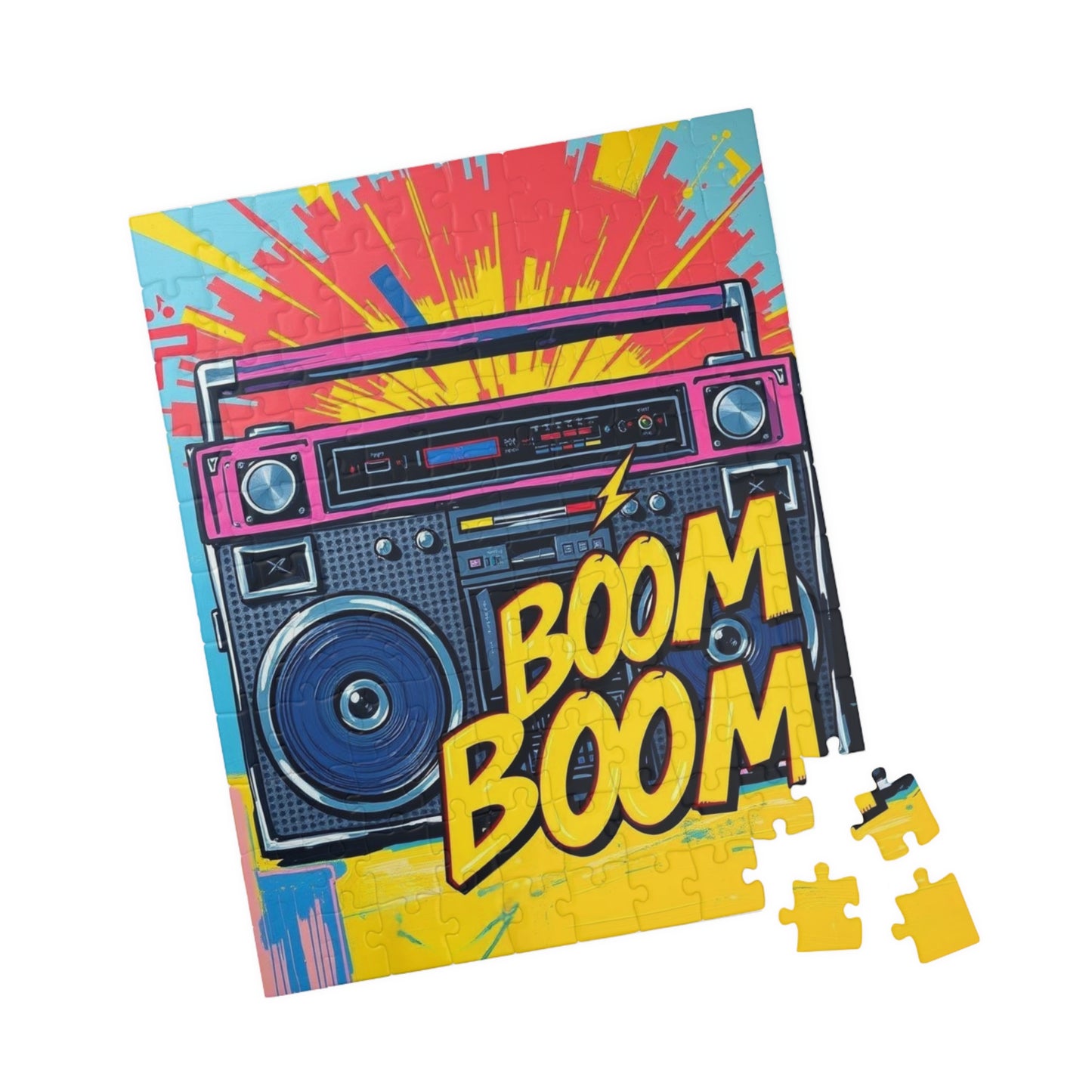 Retro Boom Box Puzzle - Colorful Pop Art Jigsaw Game for Adults, Nostalgic Fun for Family Night, Perfect Gift for Music Lovers, Game Night Puzzle The Puzzle Chest