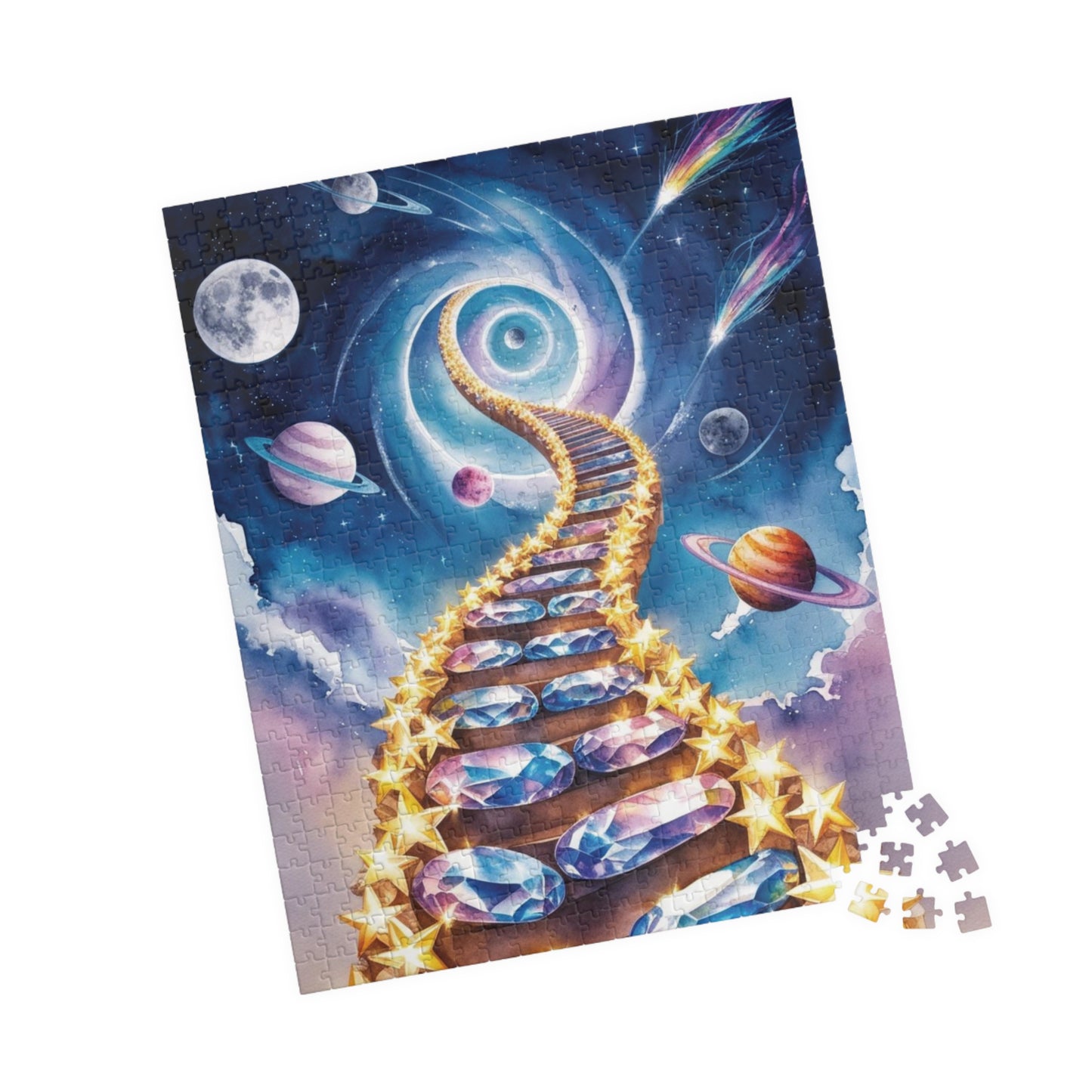 Trippy Space Jigsaw Puzzle, Celestial Stairway Starry Sky 252 520 1014 Pieces, Galaxy Puzzle, Mind-bending Gifted Puzzle Dreamscape Puzzle The Puzzle Chest