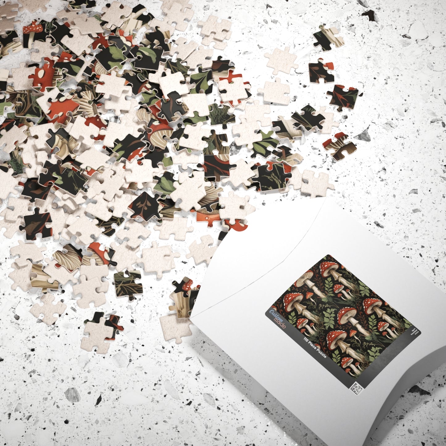 Vintage Mushroom Collage Jigsaw Puzzle, Nature Inspired Toadstool Art, Fun Fungi Game for Family Bonding, Puzzle Lover Best Unique Gift Puzzle The Puzzle Chest