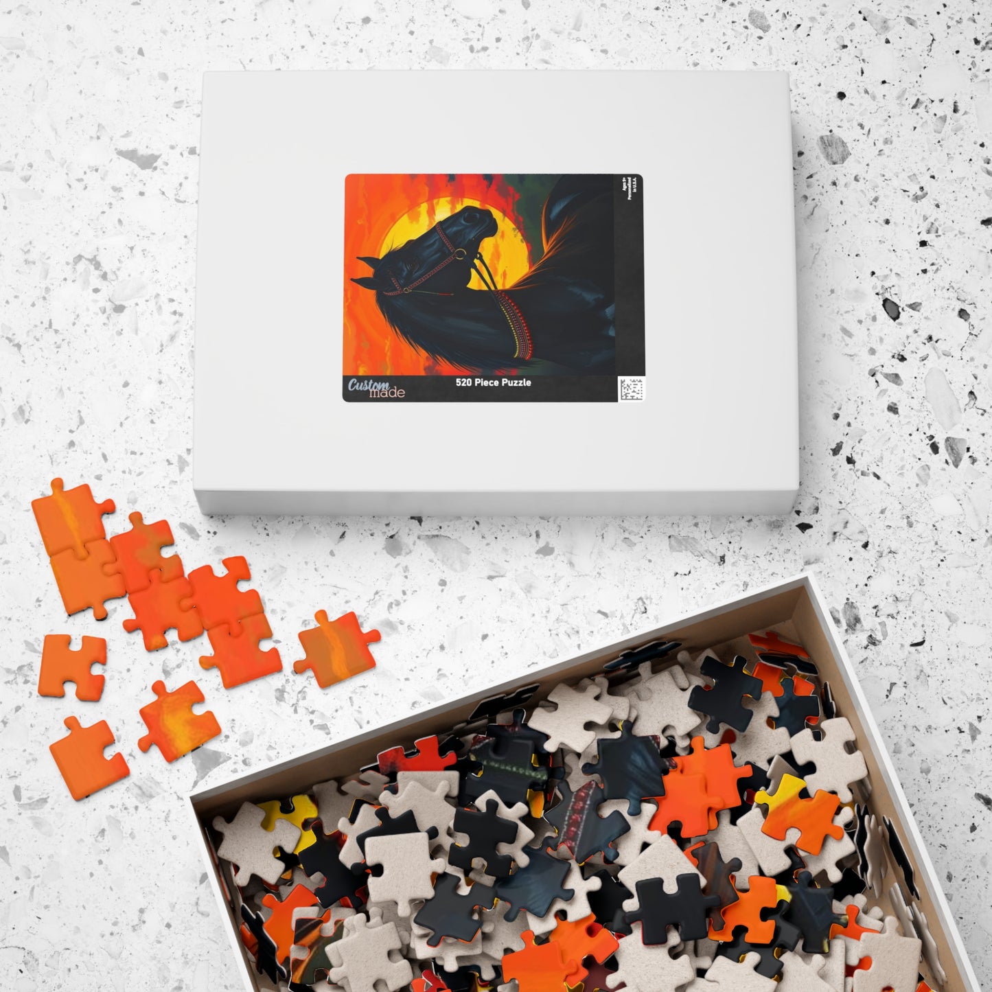 Majestic Horse Sunset Jigsaw Puzzle, Perfect Equestrian Gift for Friend Animal Lover, Family Fun Home Entertainment, Mindfulness Activity Puzzle The Puzzle Chest