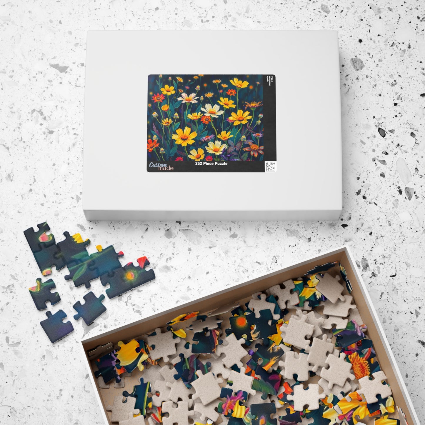 Floral Vibrance Puzzle, Flower Jigsaw Puzzle for Adults, Mindfulness Puzzle Game, Family Fun or Solo Activity, Unique Holiday Birthday Gift Puzzle The Puzzle Chest
