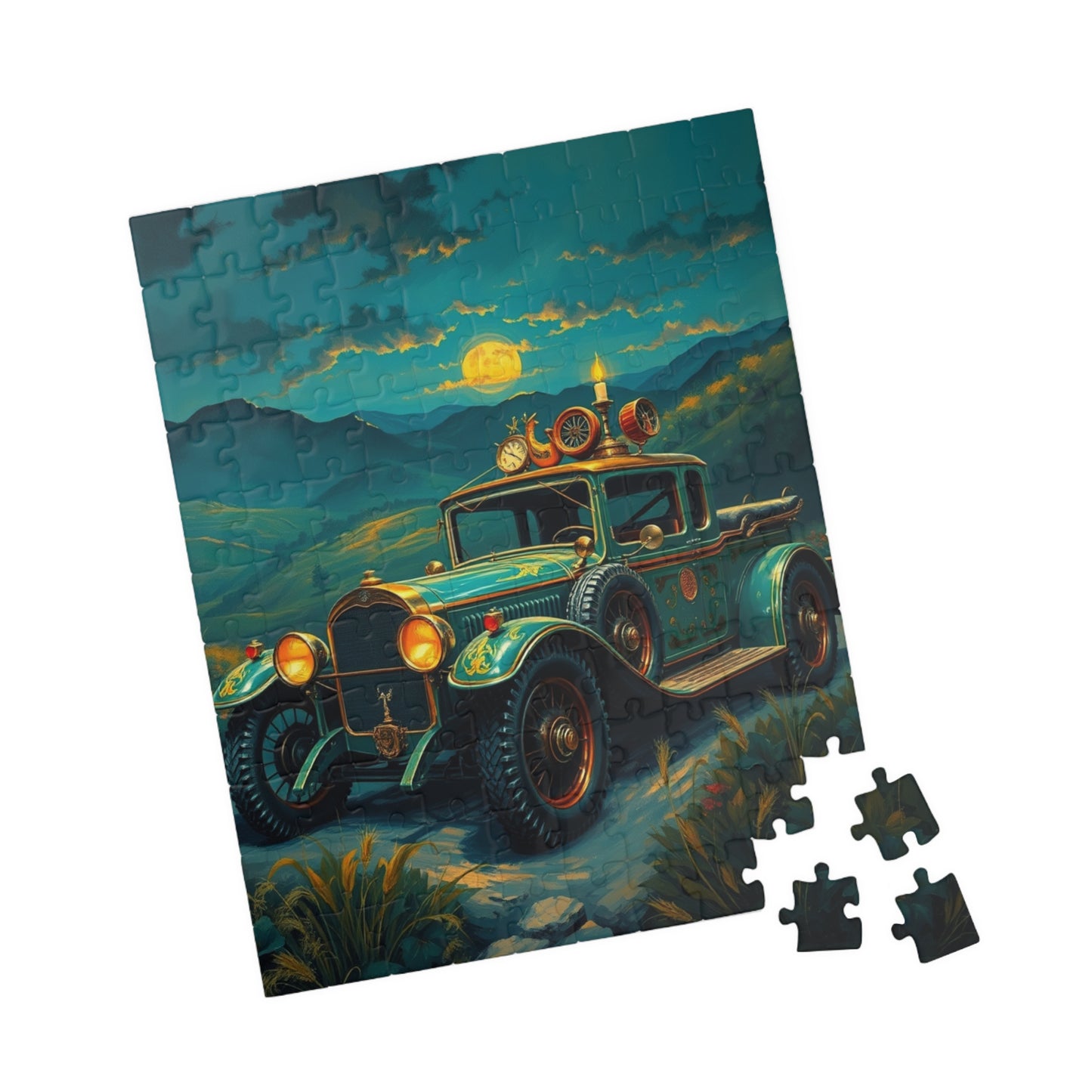 Vintage Steampunk Car Puzzle - Retro Auto Jigsaw Game Puzzle The Puzzle Chest