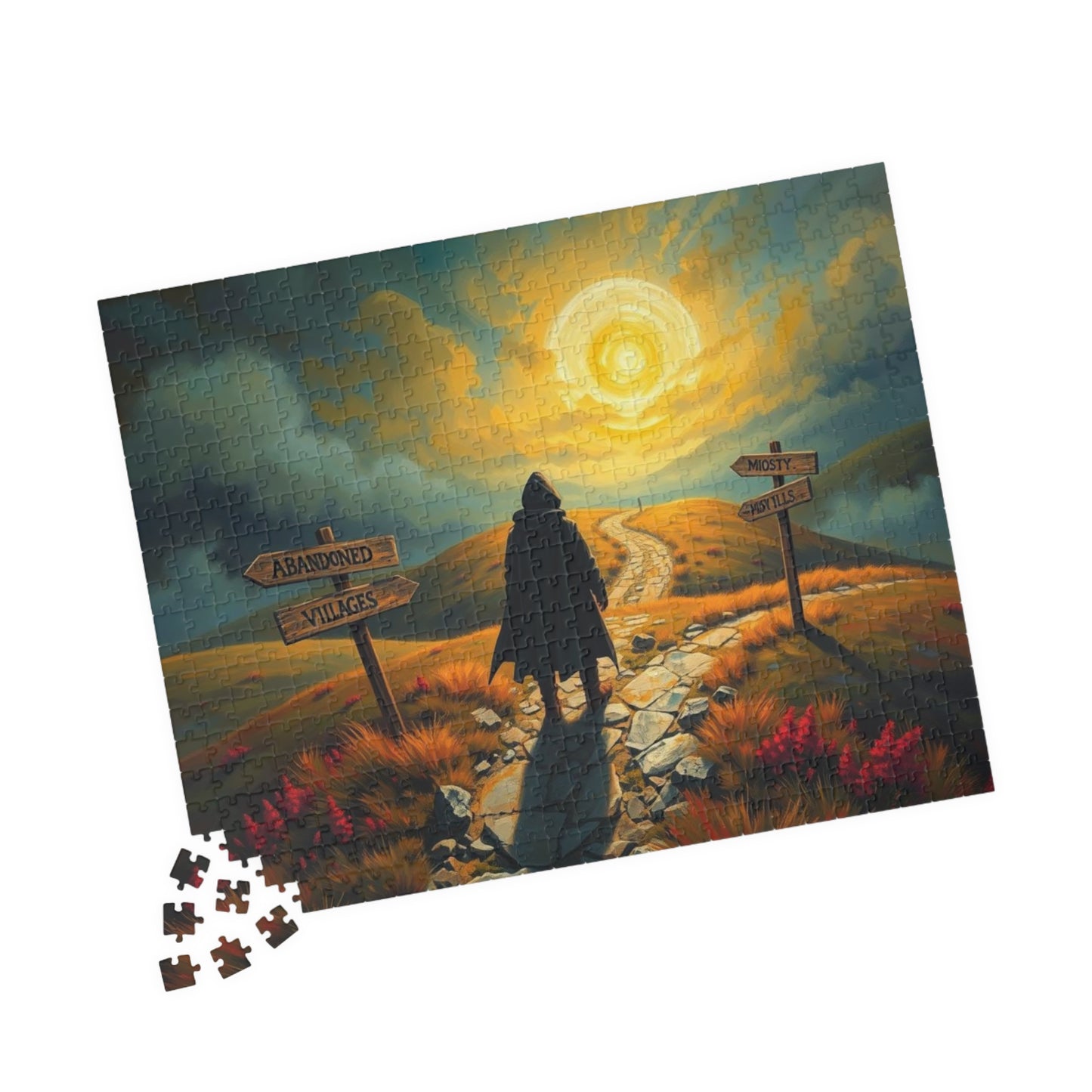 Crossroads of the Forsaken Jigsaw Puzzle, Gothic Puzzle, Mystical Journey Puzzle, Perfect for Game Night, Solo Fun, Gifts, and Home Decor Puzzle The Puzzle Chest