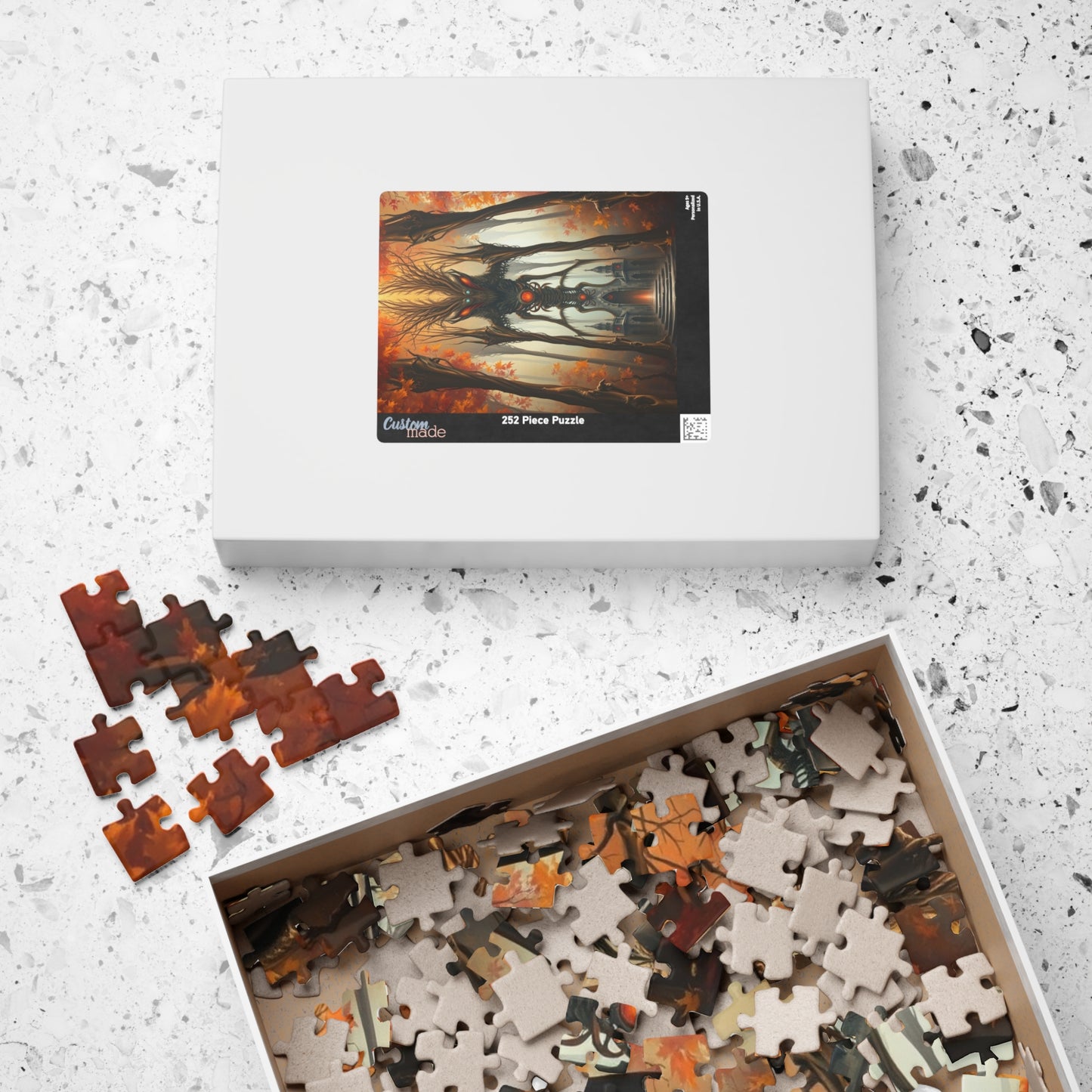 Enigmatic Forest Creature Puzzle | 110, 252, 520, 1014-piece | Dark Fantasy Art, Unique Gift for Puzzle Lover, Cozy Nights Solo Fun, Mindful Puzzle The Puzzle Chest