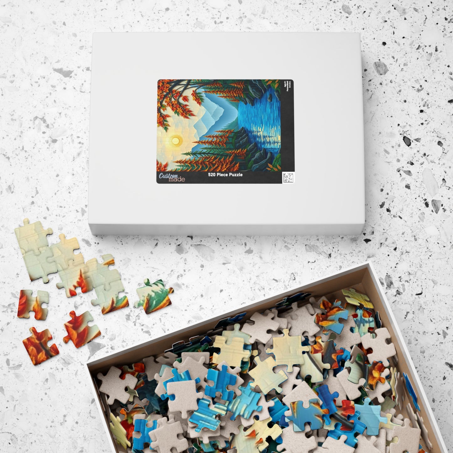 Mosaic Jigsaw Puzzle, Enchanted Forest Sunrise Landscape, 110-1014 Piece, Meditation Relaxation Game, Family Activity, Decorative Art, Gift Puzzle The Puzzle Chest