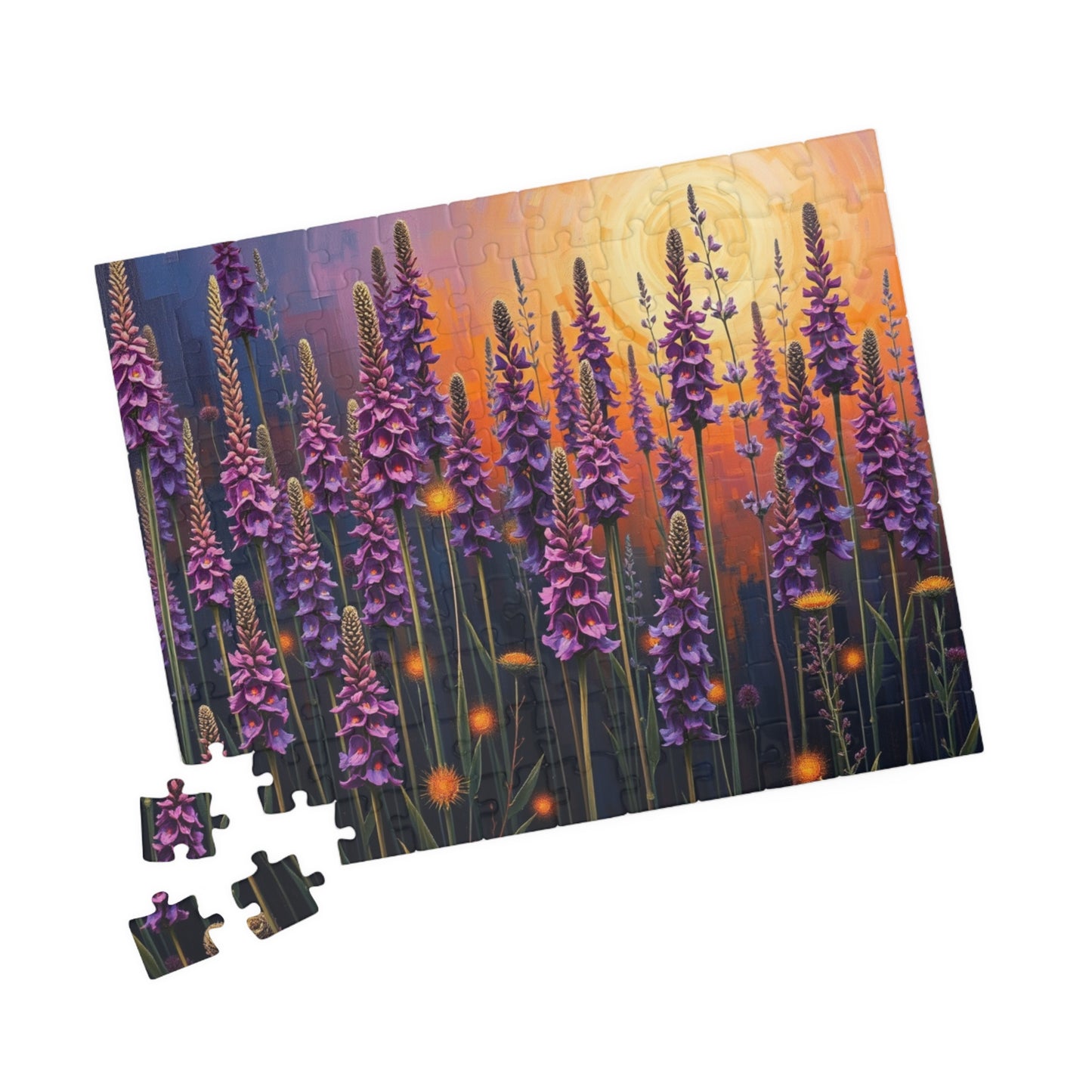Floral Sunrise Puzzle - Mindful Jigsaw Fun for Garden Lover, Family Game Night or Solo Entertainment, Cozy Evening, Nature Enthusiast Gift Puzzle The Puzzle Chest