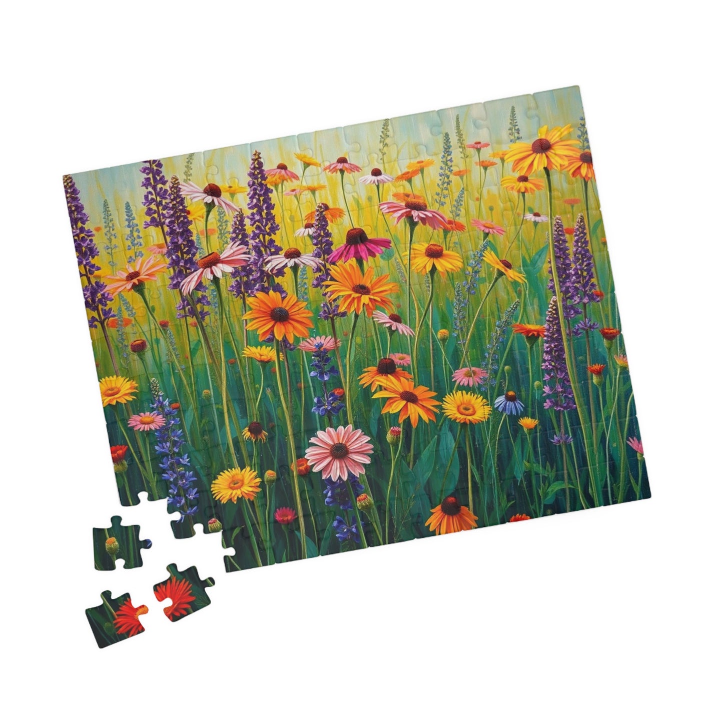 Colorful Floral Puzzle | Fun Family Activity, Gift for Nature Lover and Puzzle Enthusiast, Mindful Rainy-Day Entertainment Puzzle The Puzzle Chest