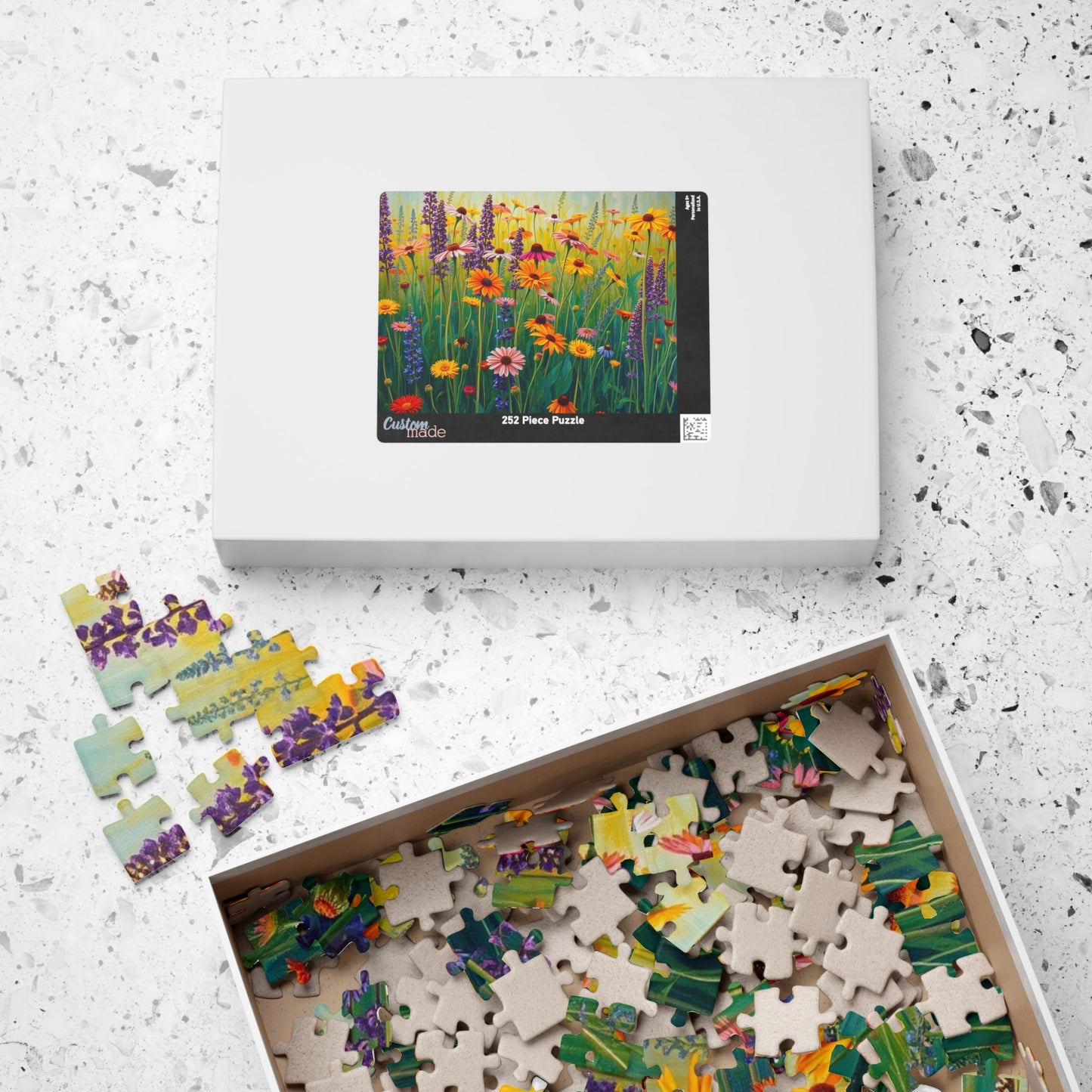 Colorful Floral Puzzle | Fun Family Activity, Gift for Nature Lover and Puzzle Enthusiast, Mindful Rainy-Day Entertainment Puzzle The Puzzle Chest