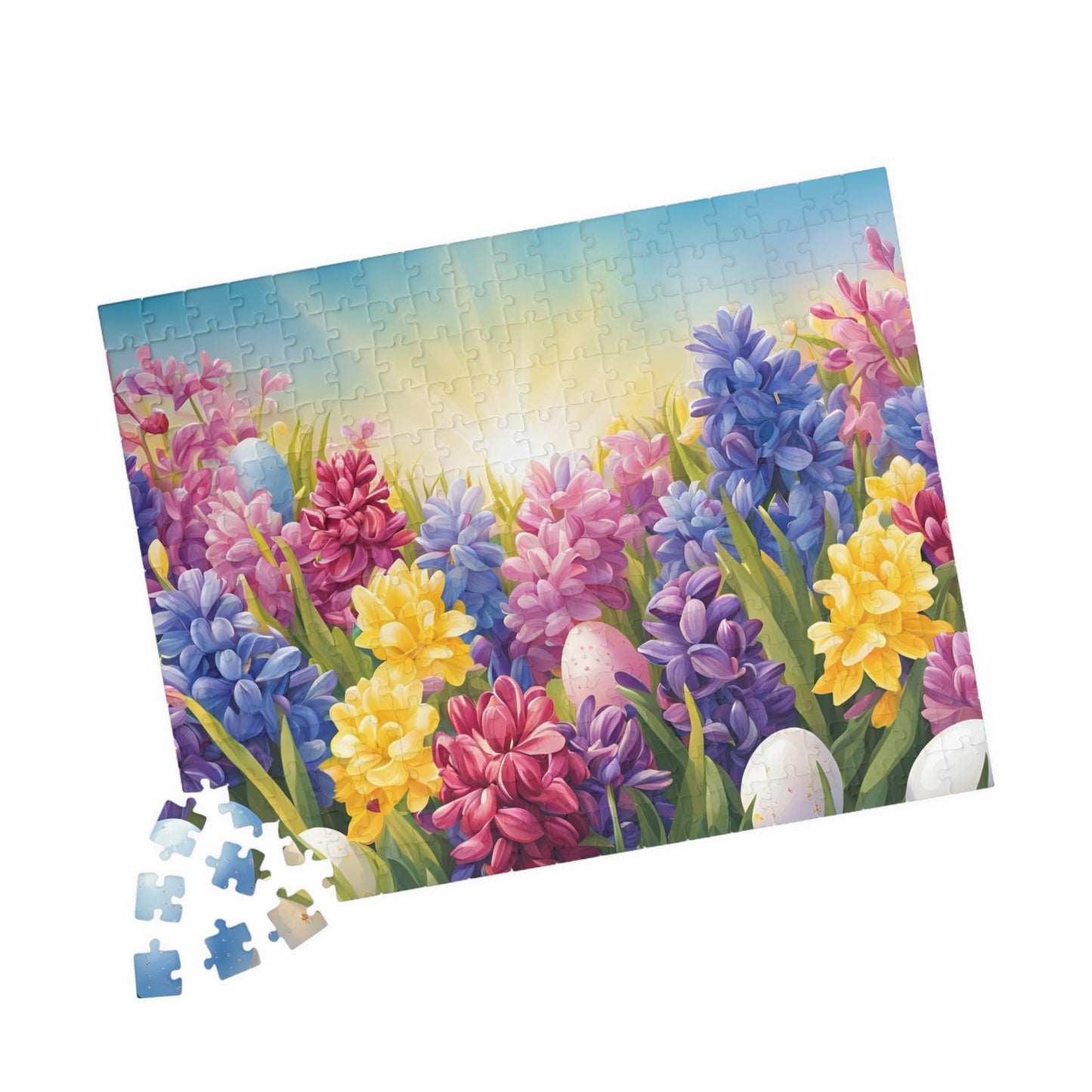 Spring Hyacinths Easter Egg Jigsaw Puzzle, Floral Game for Adult Brain Teaser, Fun Family Activity, Flower Lover Gift for Friends Puzzle The Puzzle Chest