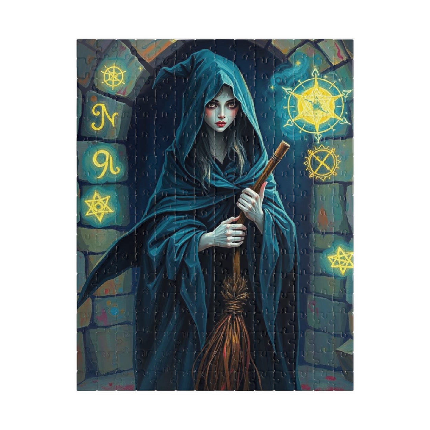 Witchfire Stone Circle - Mystical Witch Puzzle, Enchanting Jigsaw for Family Game Night Halloween Gift for Puzzle Lover Home Entertainment