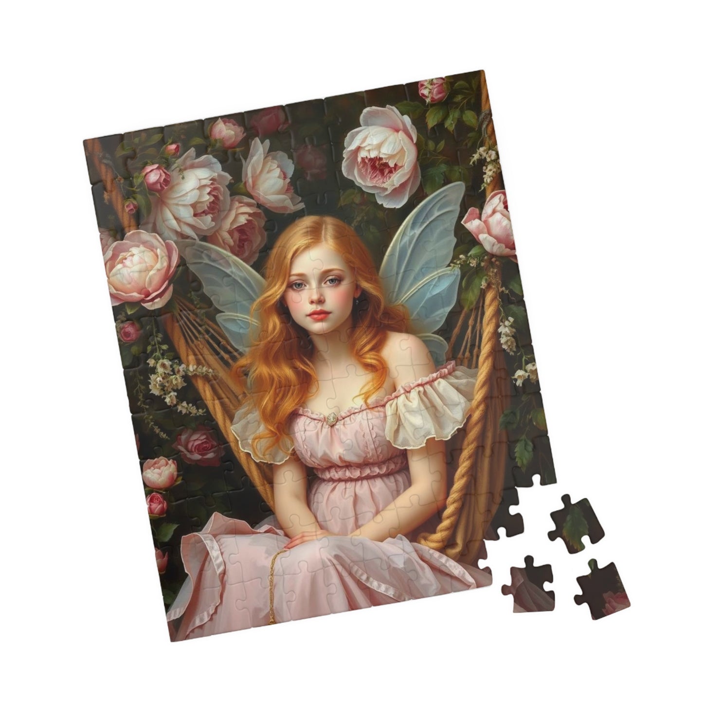 Hammock in Bloom Fairy-Themed Jigsaw Puzzle, Enchanting Artwork Game, Fantasy Gift for Puzzle Lover, Fun Family Solo Activity, Brain Teaser Puzzle The Puzzle Chest