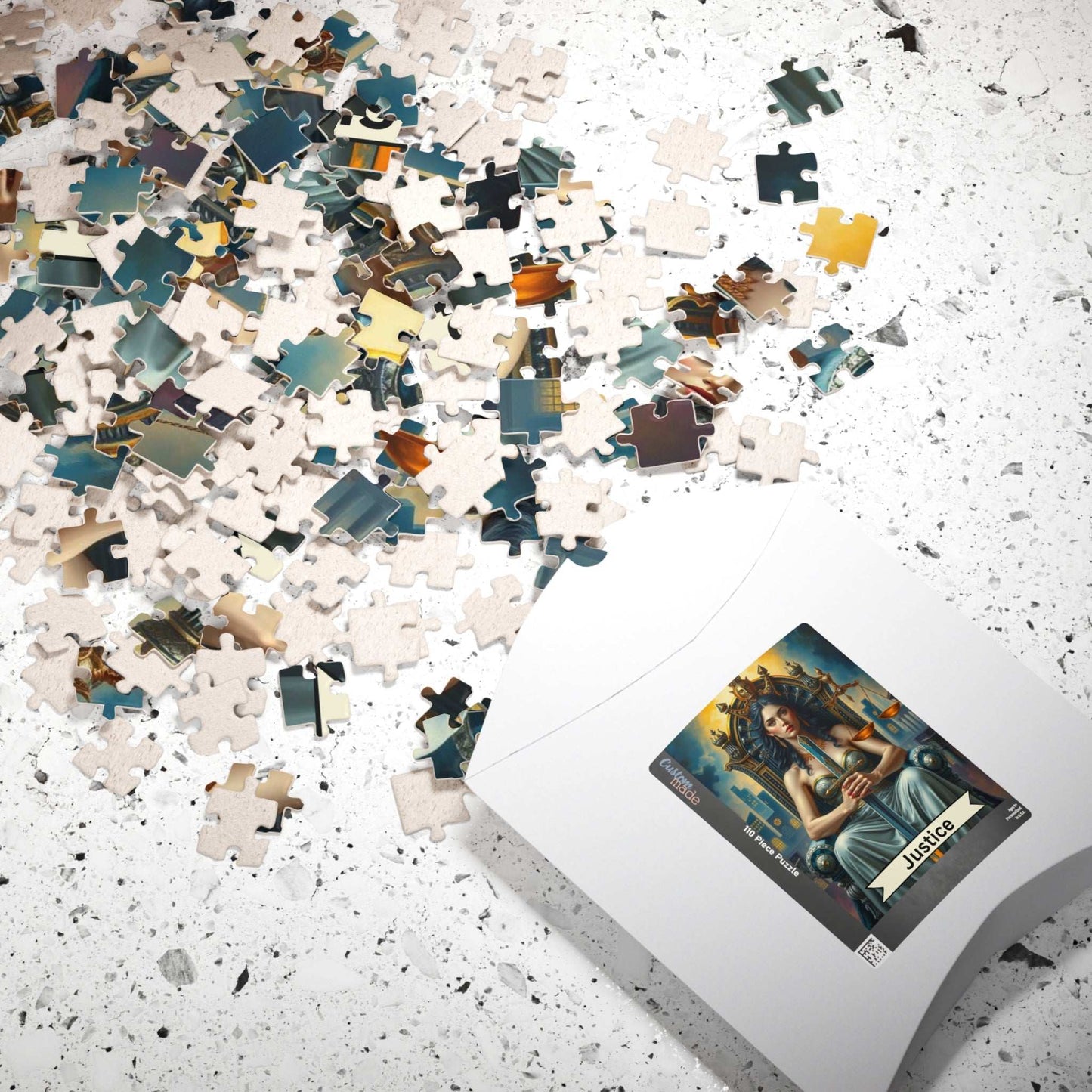 Queen of Justice Jigsaw Puzzle - Tarot Card Style, Perfect for Game Night, Gift for Puzzle Lovers, Unique Home Decor, and Mind Challenges Puzzle The Puzzle Chest