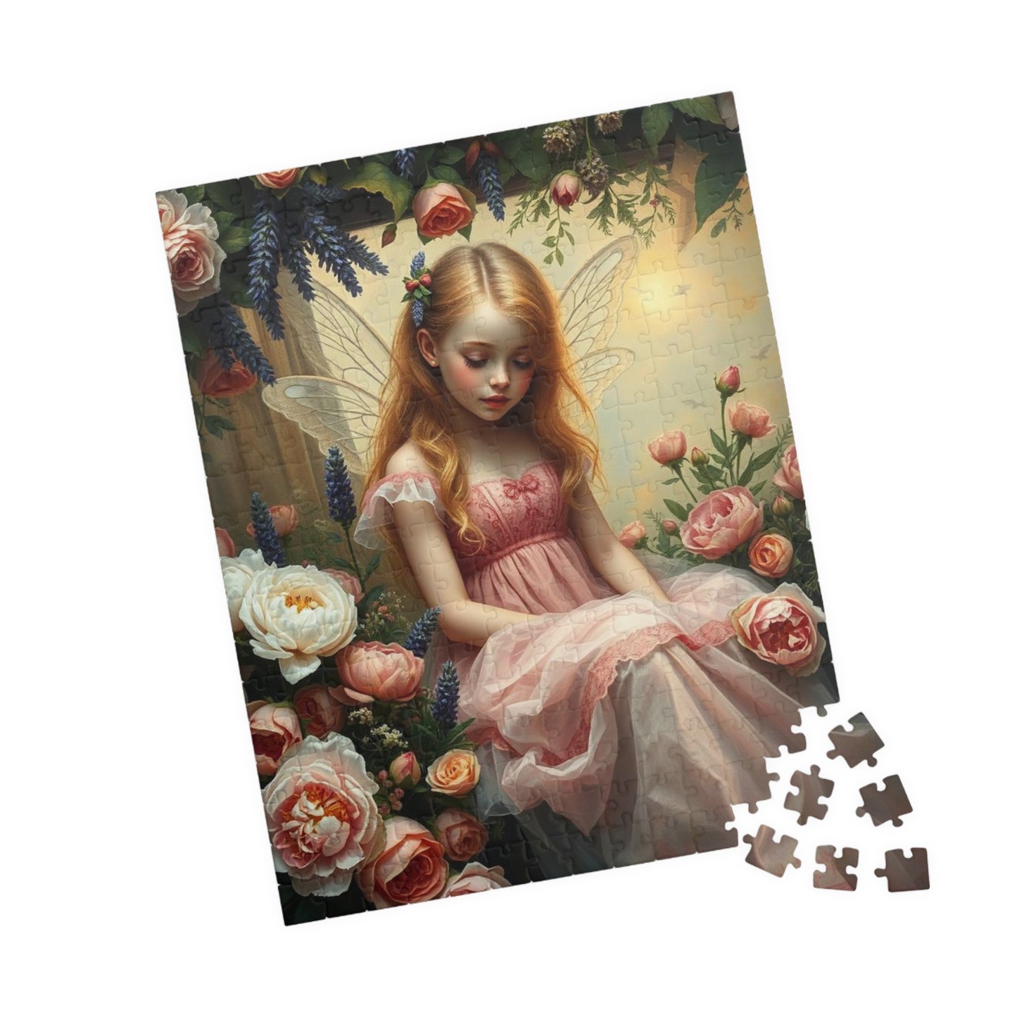 Peony and Rose Fairy Themed Puzzle - Enchanting 110-1014 Piece Mindful Jigsaw Gift for Adult Fantasy Puzzle Lover, Family or Solo Fun