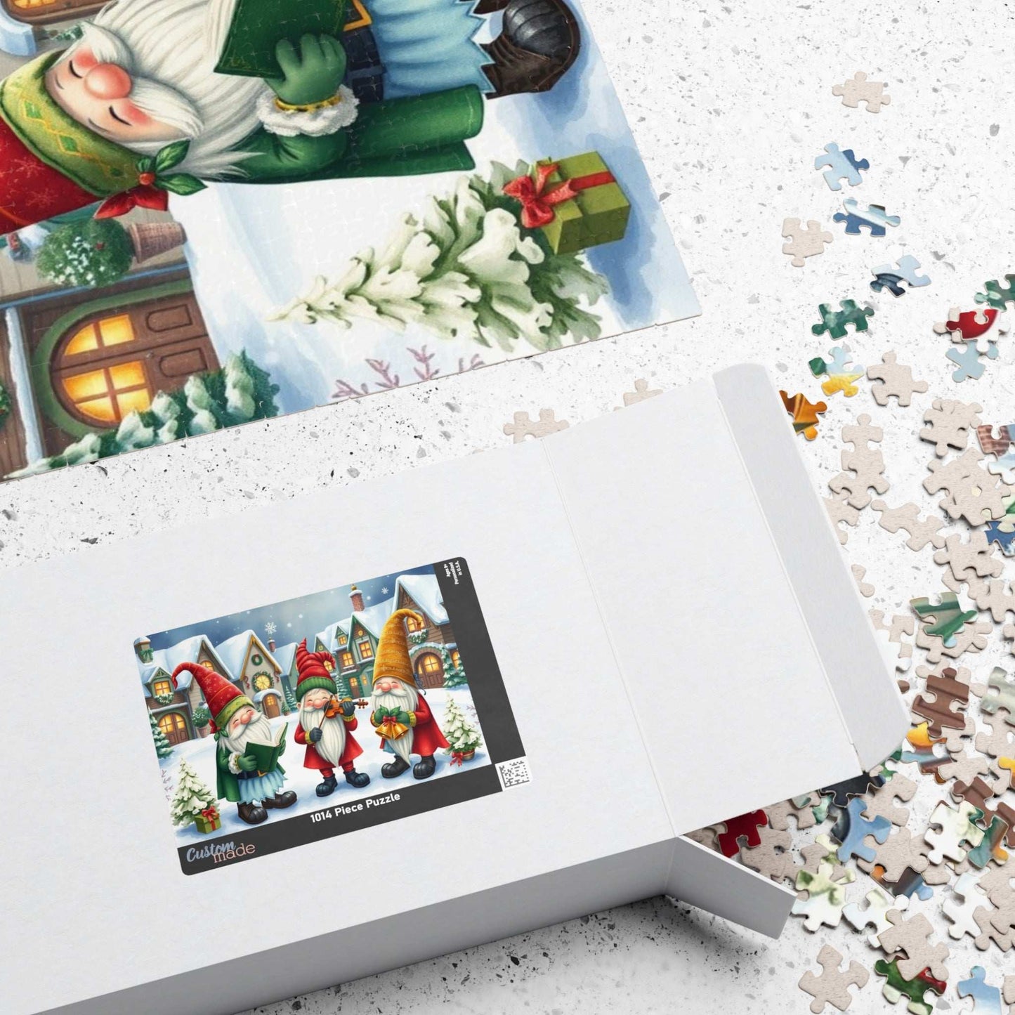 Christmas Caroler Gnome Puzzle - Holiday Theme Mythical Jigsaw Game Puzzle The Puzzle Chest