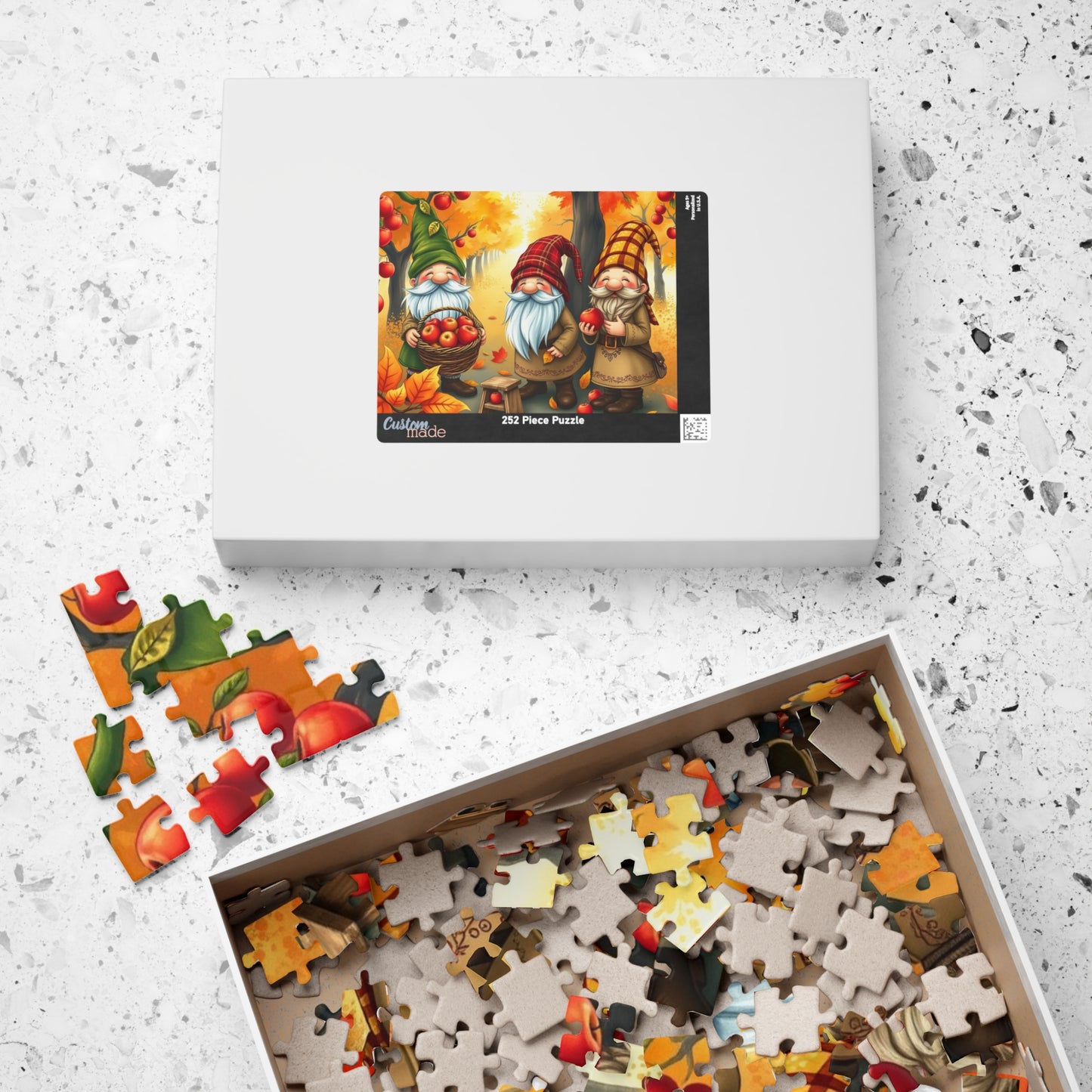 Apple Orchard Gnome Puzzle - Fall Themed Jigsaw Game Puzzle The Puzzle Chest