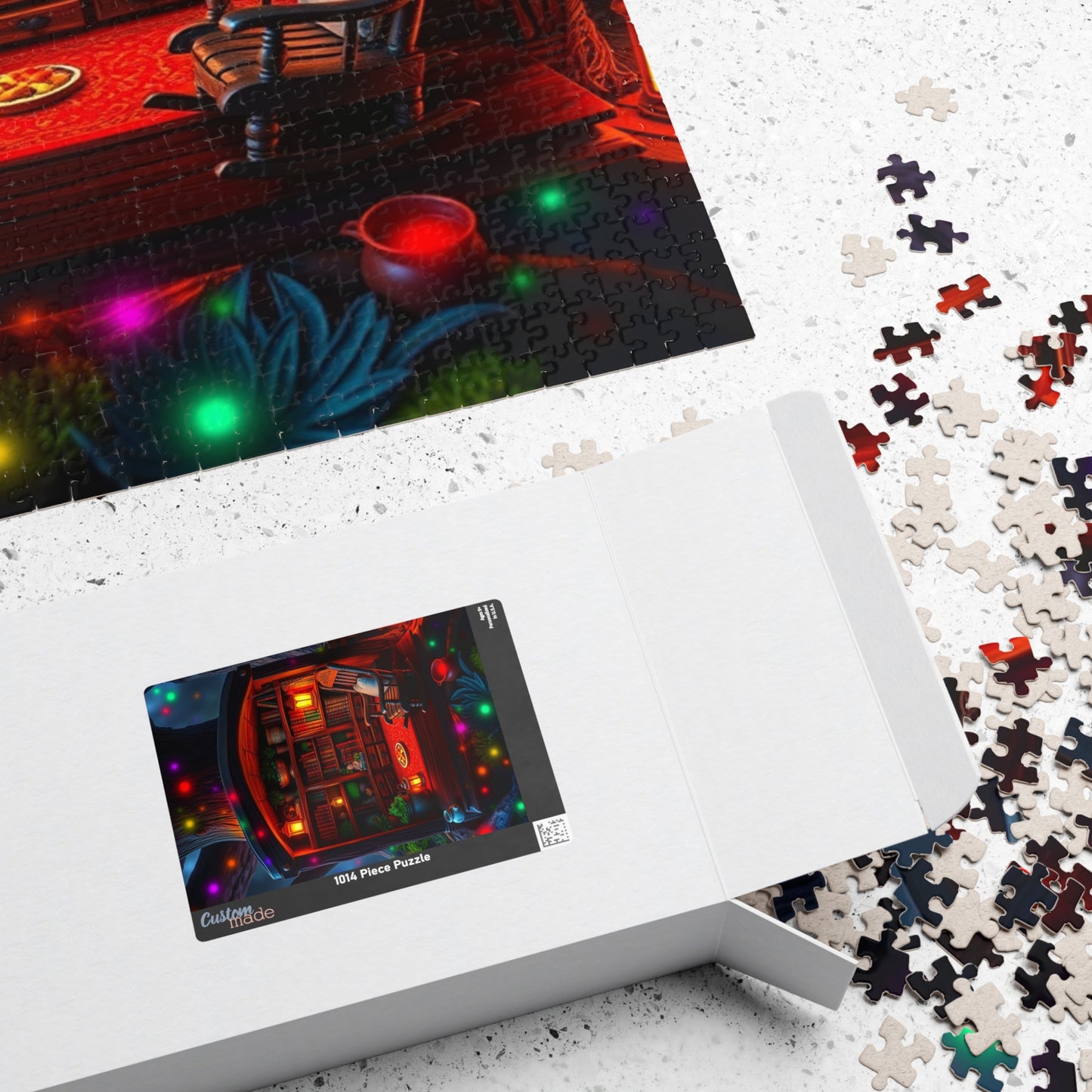 Bioluminescent Gnome Home Puzzle, Enchanted Fantasy Cozy Lantern-Lit Oak Tree Trunk House Jigsaw Game, Perfect for Puzzle Lovers Enthusiasts Puzzle The Puzzle Chest