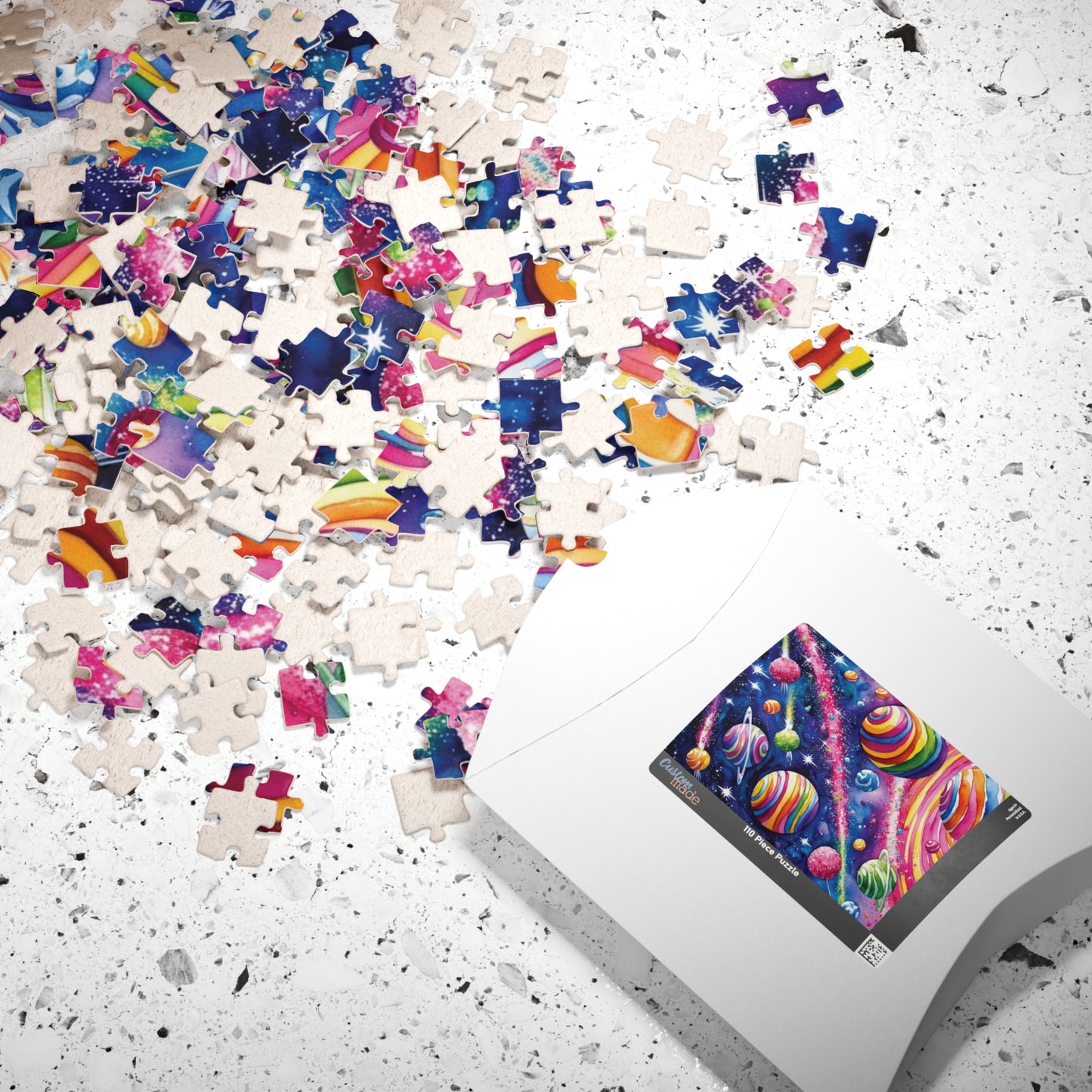 Puzzle, Candy Cosmos Trippy 110, 252, 520, 1014-piece - Swirling Candy Planets, Relaxing Jigsaw, Unique Space Gift, Mindful Activity, Fun Puzzle The Puzzle Chest