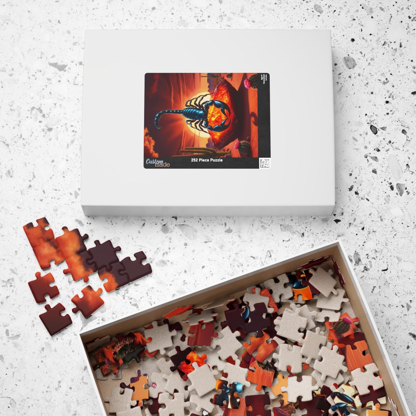 Scorpion Art Puzzle - Scorpio Zodiac Sign Jigsaw Game, Nature Inspired Fun, Gifts for Puzzle Lover, Mindfulness Activity, Home Entertainment Puzzle The Puzzle Chest
