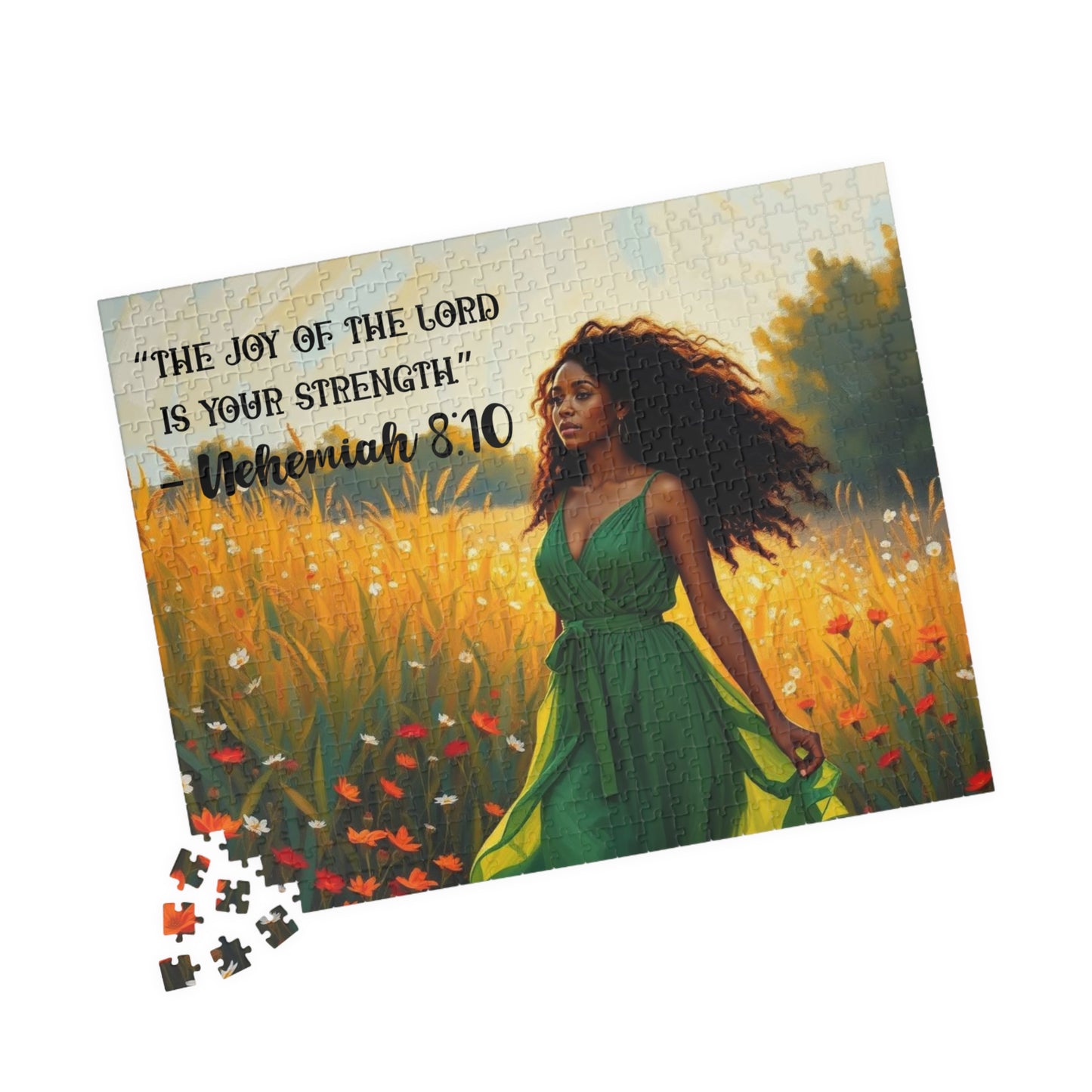 Inspirational Puzzle featuring 'The Joy of the Lord is Your Strength' - Faith Based Christian Brain Teasing Gift 520 pcs (Horizontal) Puzzle The Puzzle Chest