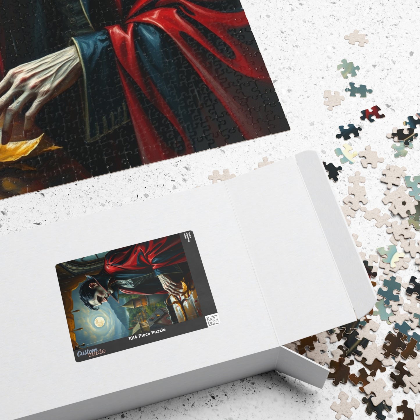 Gothic Vampire Puzzle, Perfect for Halloween, Horror Decor, Family Game Night, Unique Gift, 110-1014-piece Options Puzzle The Puzzle Chest