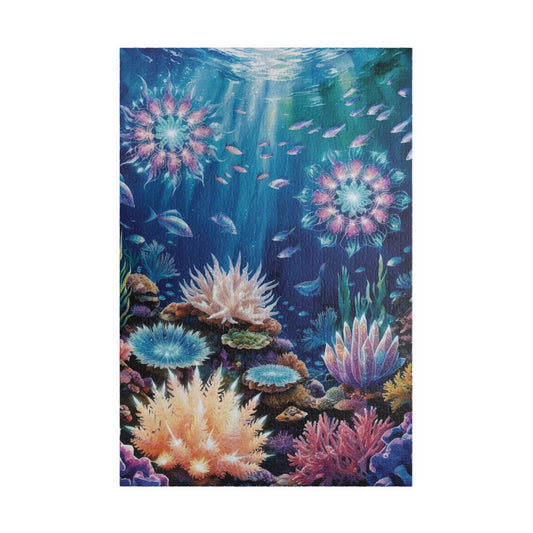 Trippy Ocean Jigsaw Puzzle, Radiant Coral Reef Mandala Puzzle, Bioluminescent Sea Creatures, 110 252 520 1014-Piece Puzzle for Adults, Hobby 1014 pcs (Vertical) Puzzle The Puzzle Chest