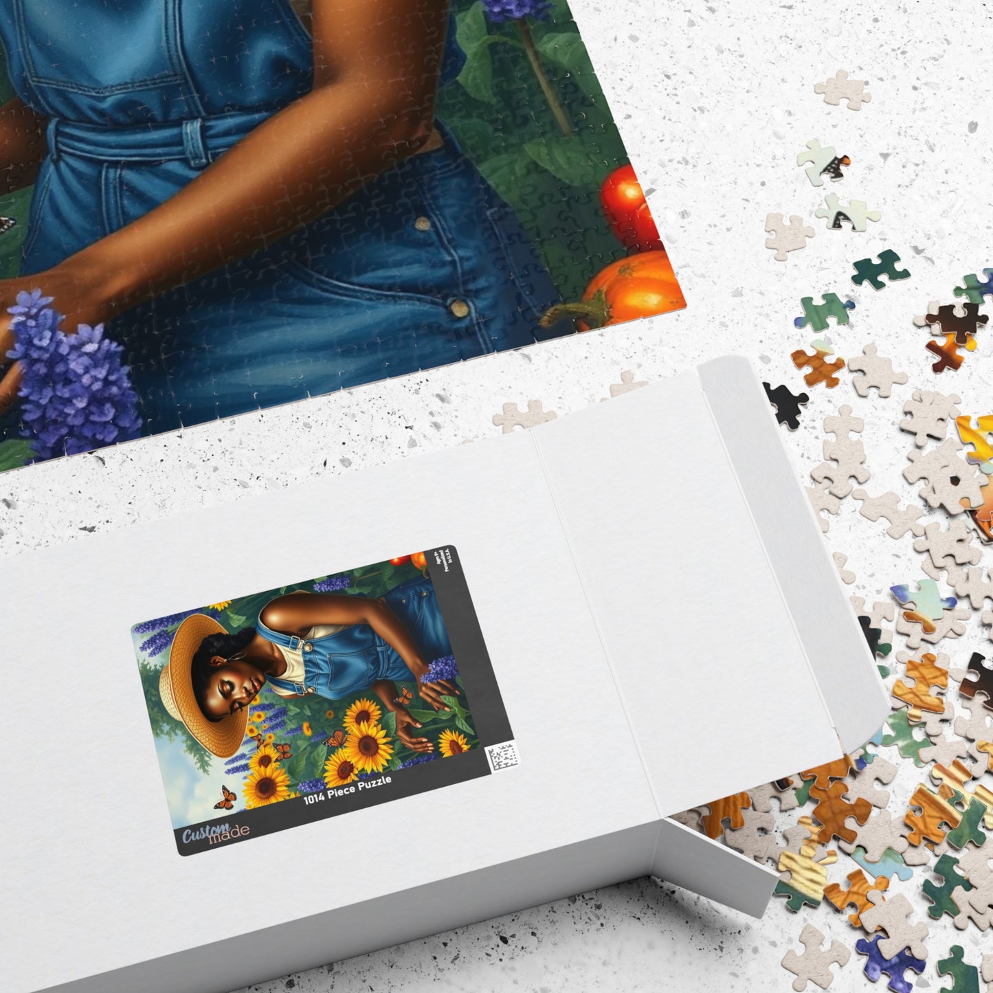 African American Woman Jigsaw Puzzle, Garden Scene 110-1014 Piece, Perfect Gift for Nature Lovers, Family Bonding Activity, Creative Hobby Puzzle The Puzzle Chest