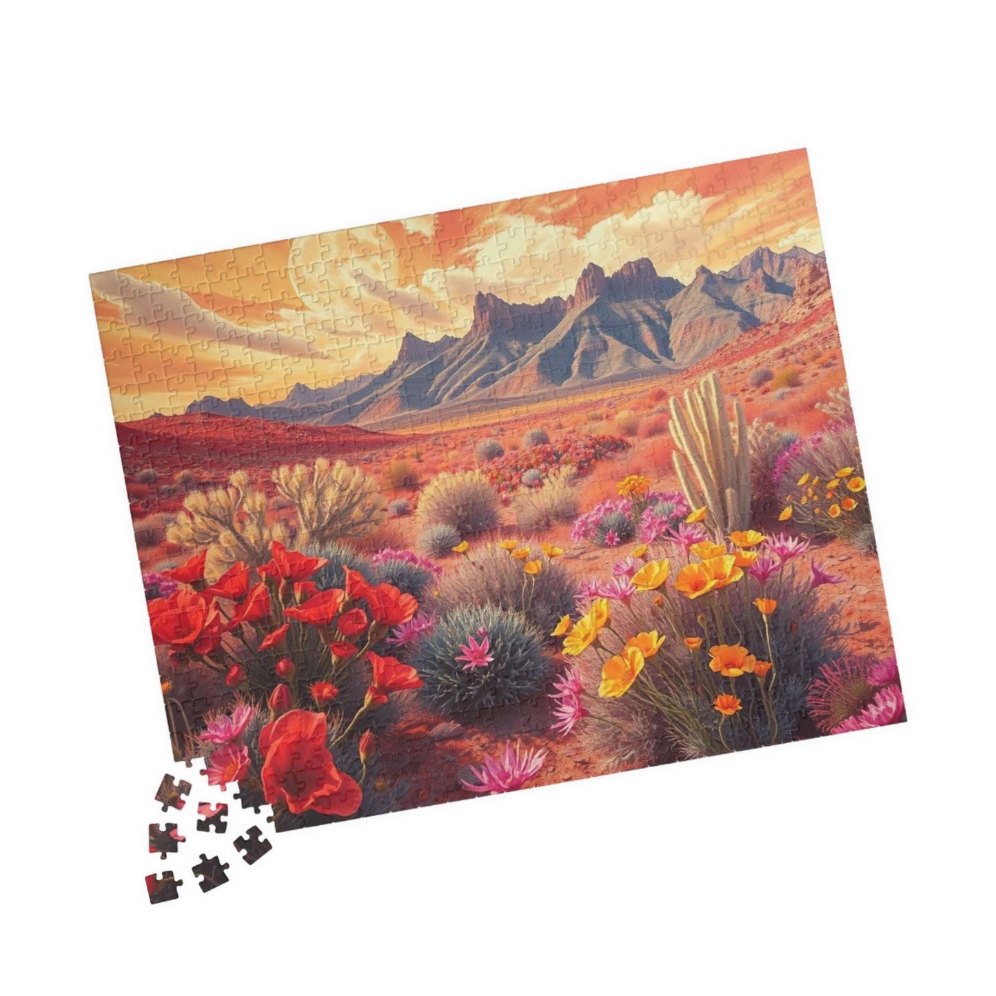 Desert Sunset Puzzle, 110-1014 Piece Landscape Jigsaw Game for Adult, Nature Lover Gift, Art Puzzle for Hobbyist, Family Night or Solo Fun Puzzle The Puzzle Chest