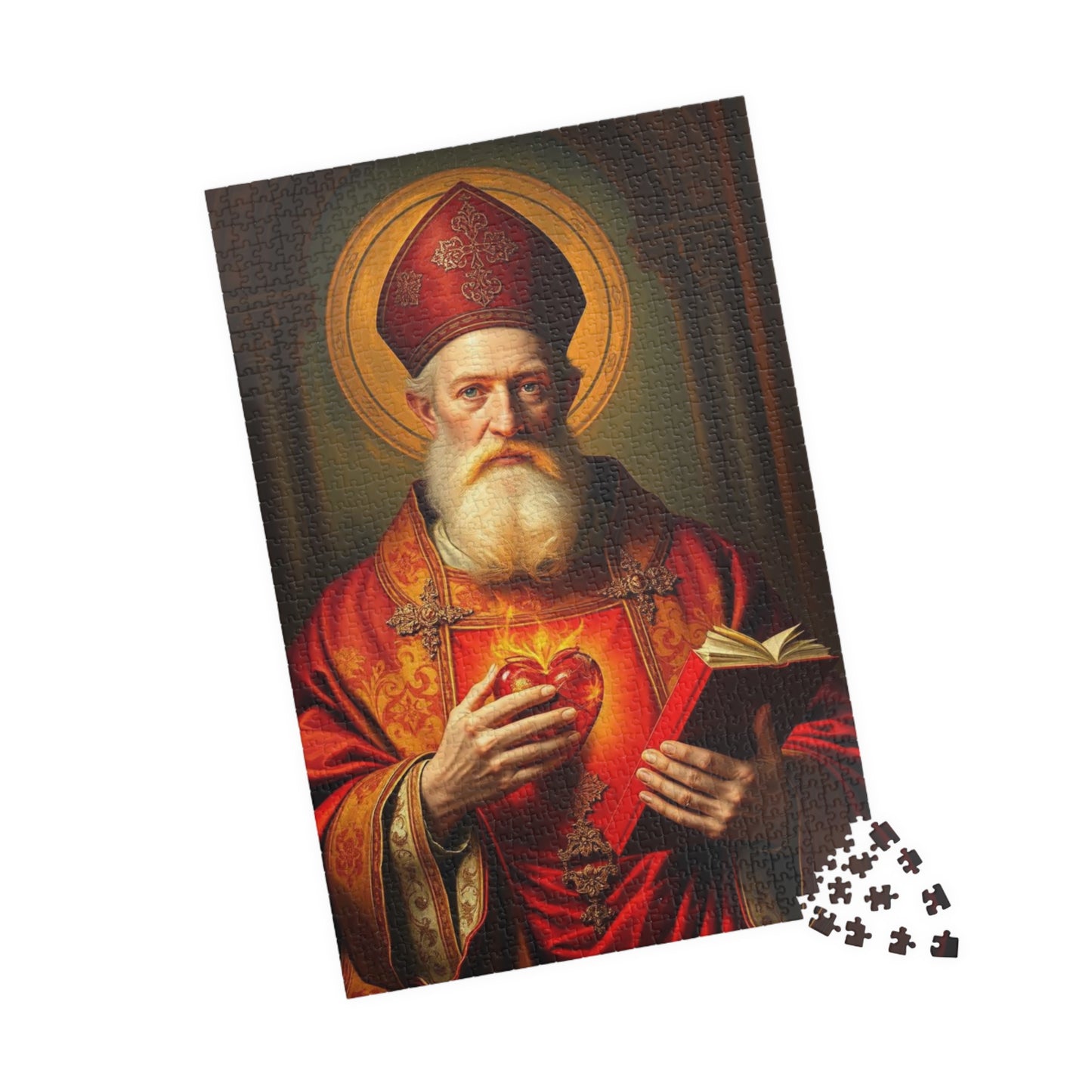 Saint Augustine Jigsaw Puzzle for Adult, Religious Gift for Catholics, Spiritual Home Entertainment, Mindful Faith-Based Fun Family Activity Puzzle The Puzzle Chest